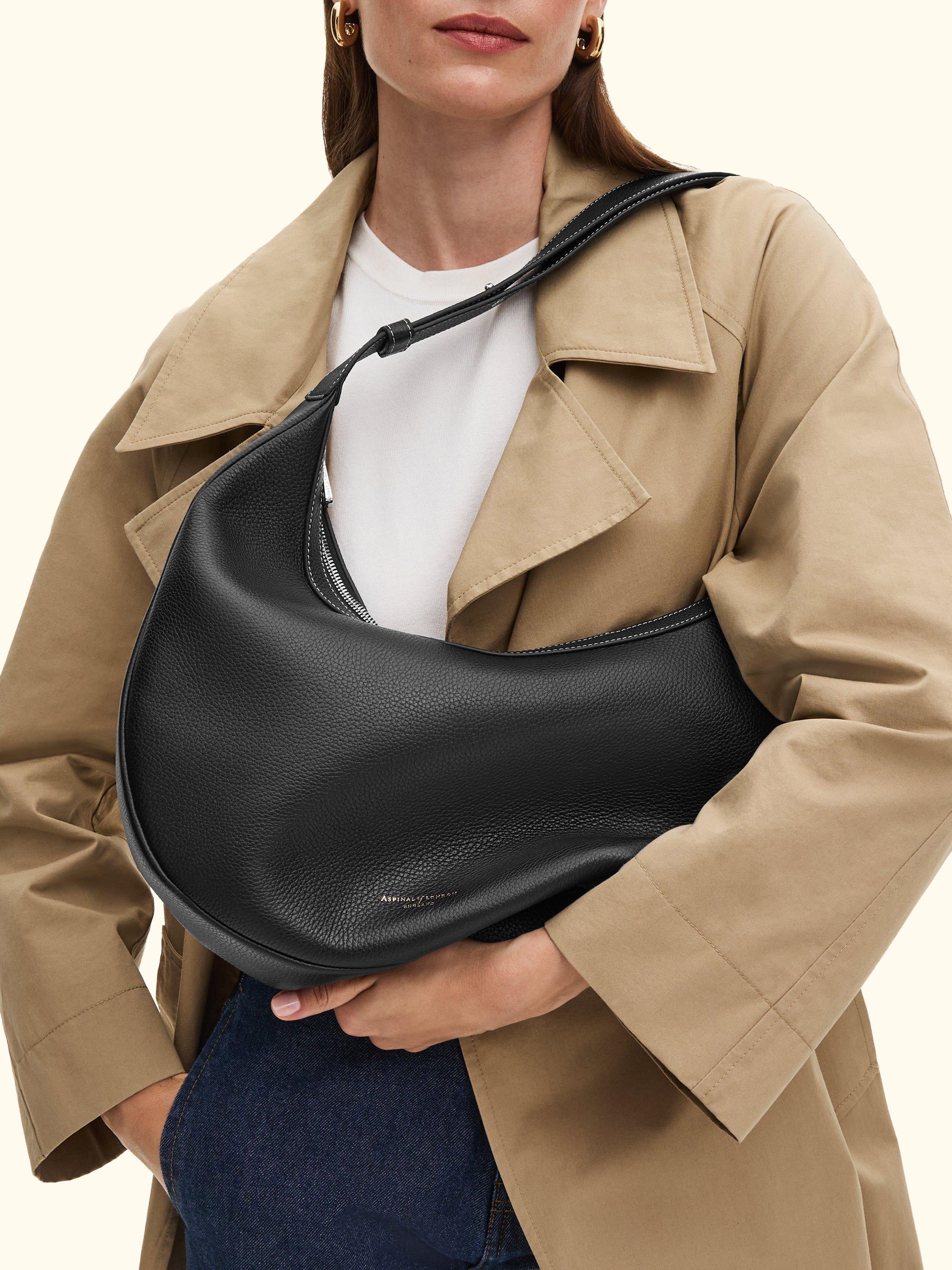 Hudson Leather Slouchy Crescent Bag