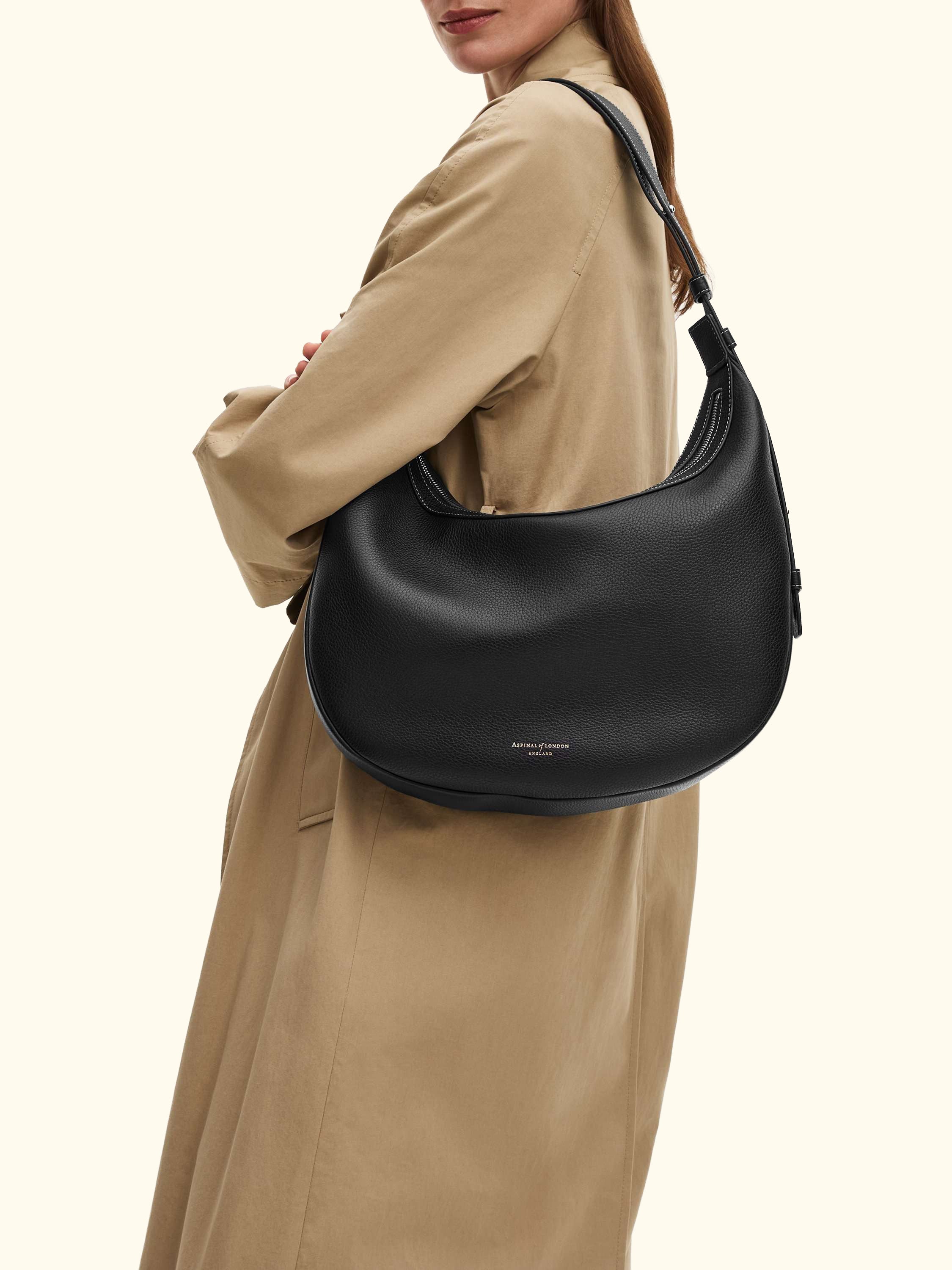 Hudson Leather Slouchy Crescent Bag