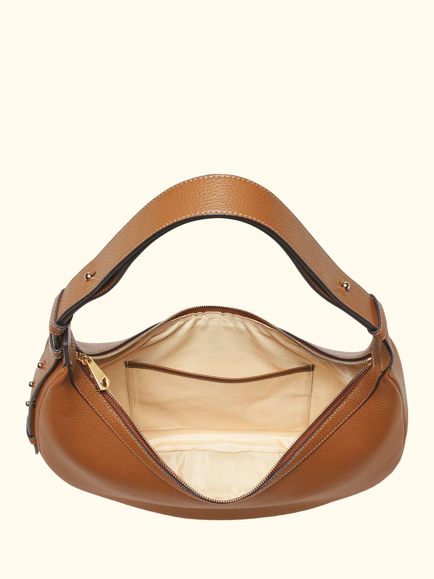 Hudson Leather Slouchy Crescent Bag