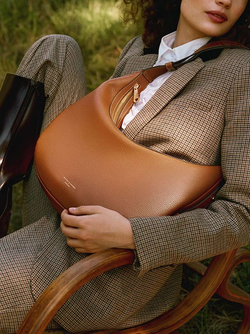 Hudson Leather Slouchy Crescent Bag