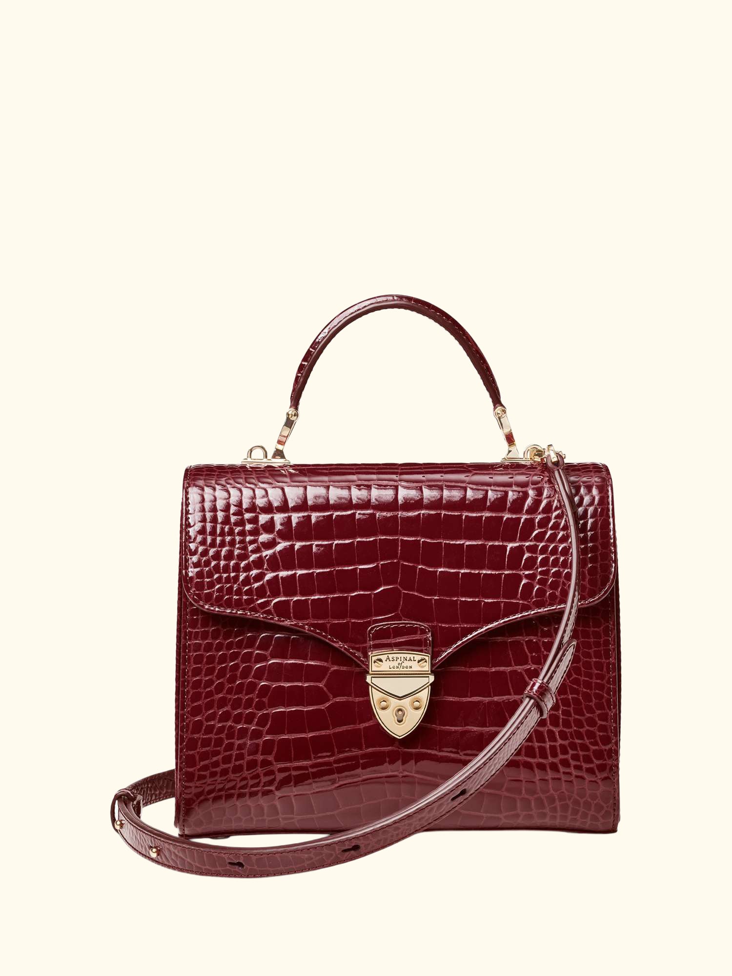 Mayfair Leather Top Handle Grab Bag, Merlot