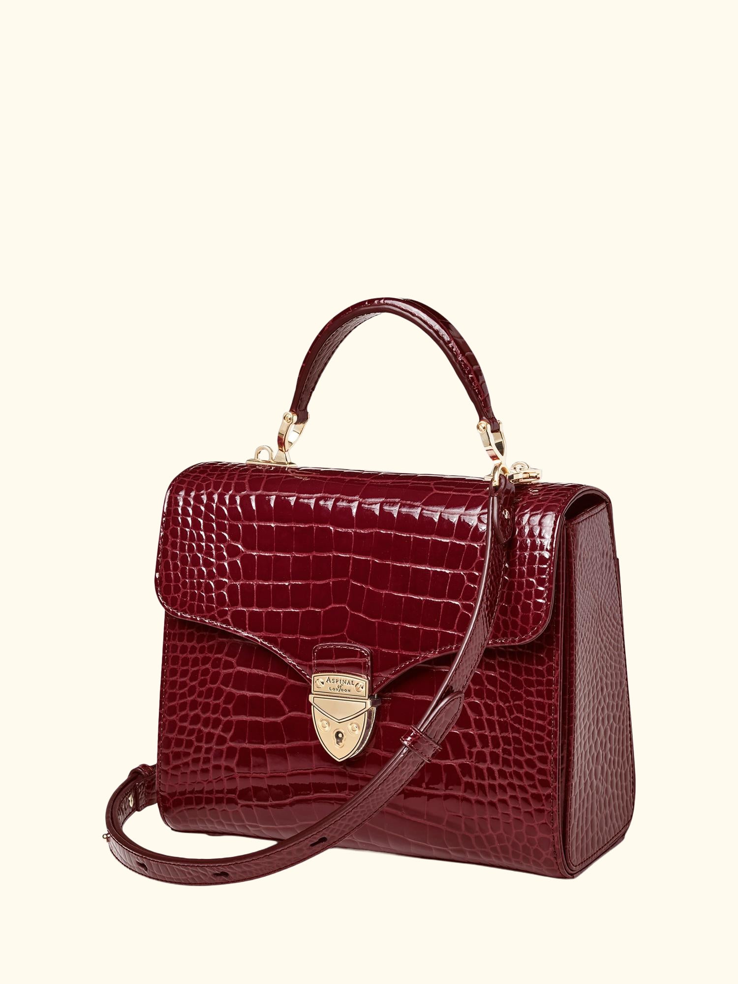 Mayfair Leather Top Handle Grab Bag, Merlot