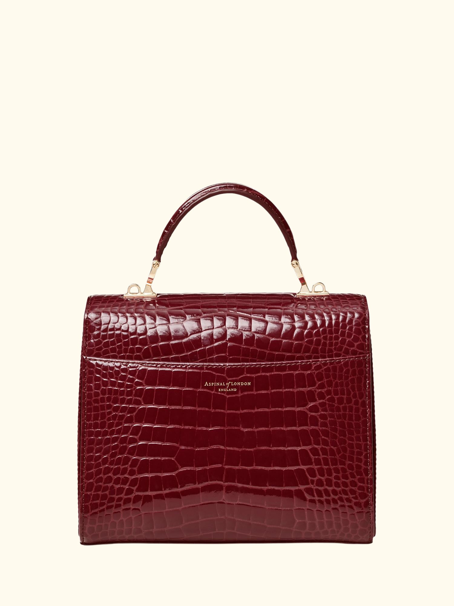 Mayfair Leather Top Handle Grab Bag, Merlot