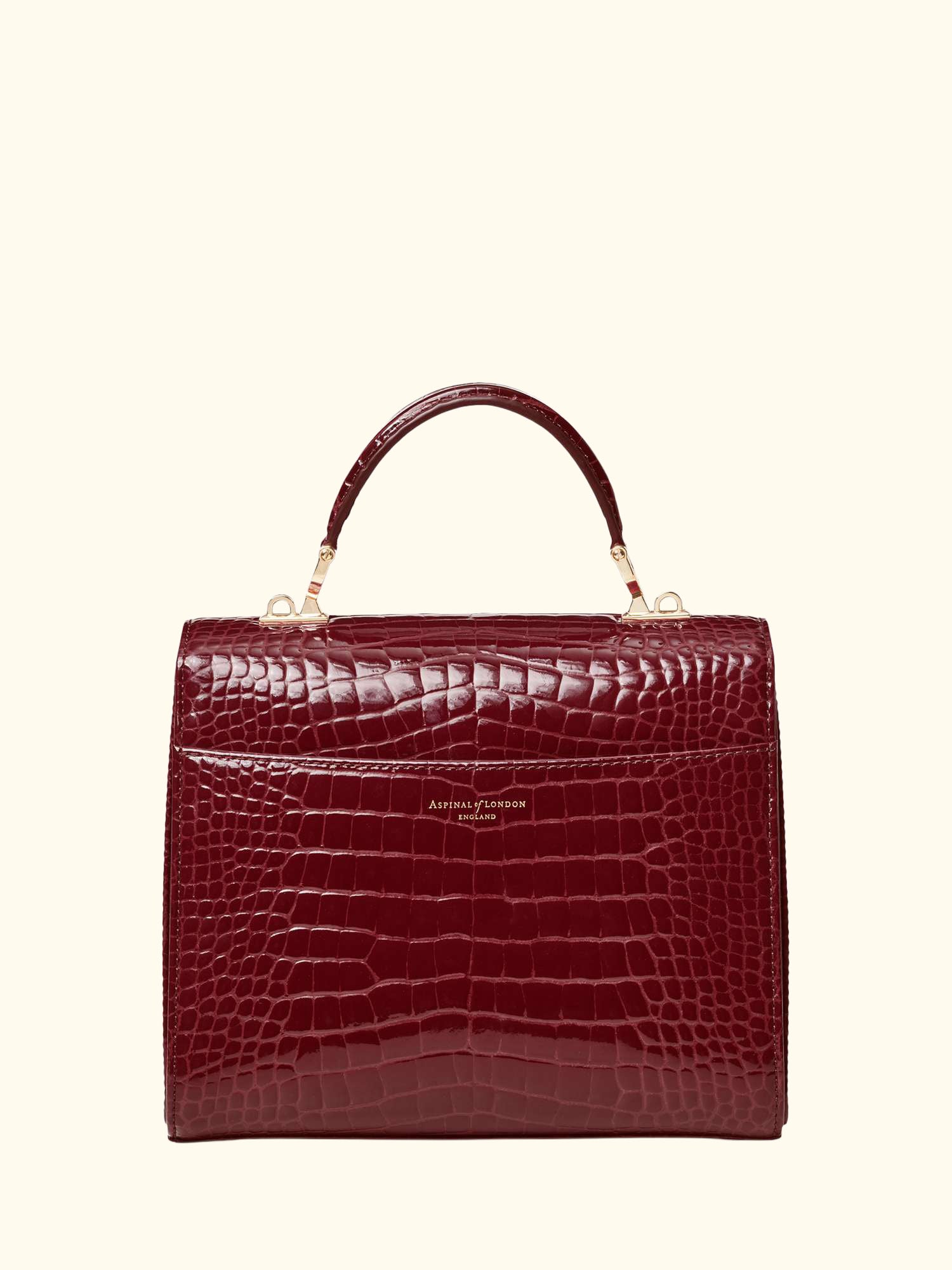 Mayfair Leather Top Handle Grab Bag, Merlot