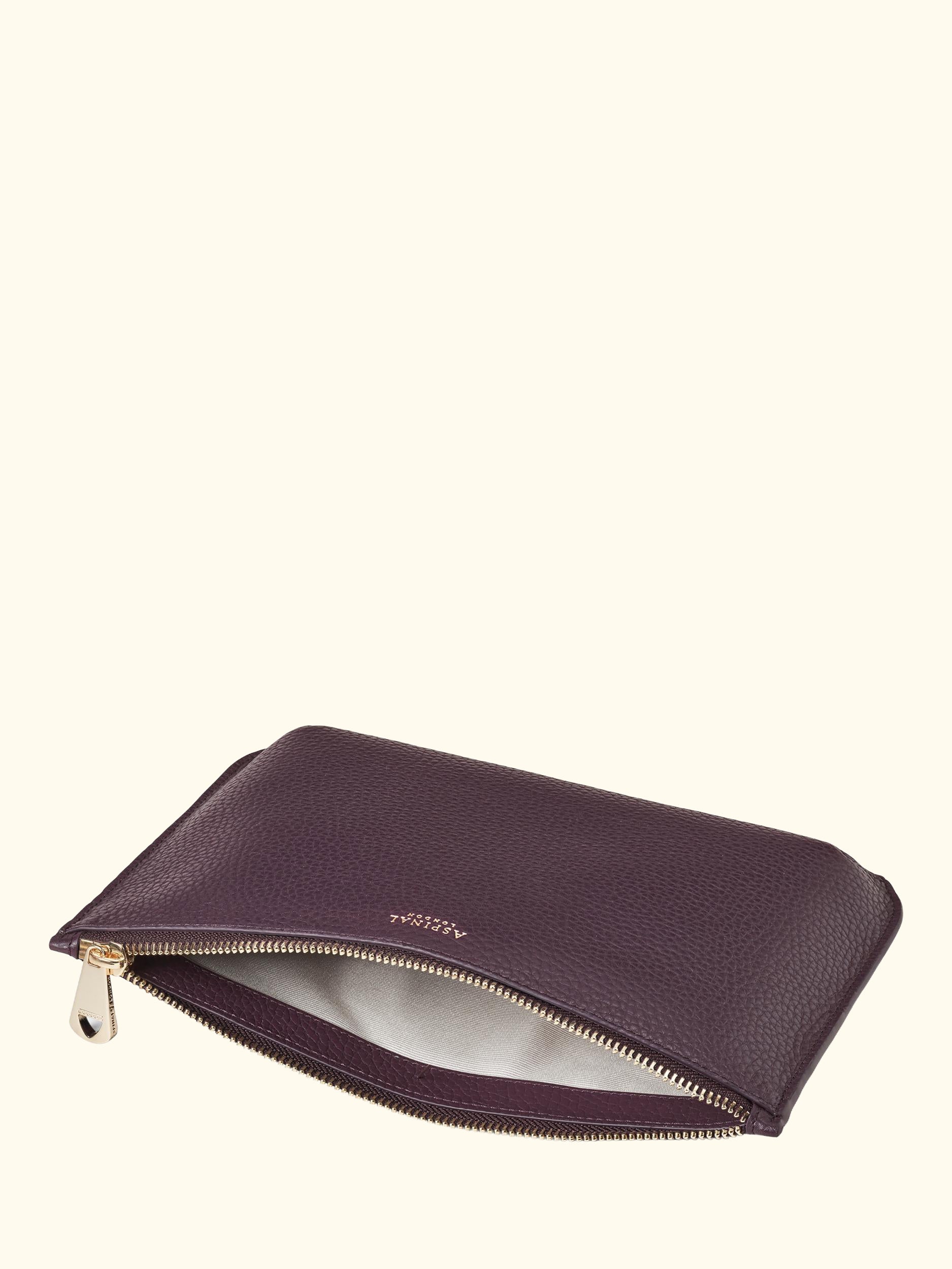 Large Ella Pebble Grain Leather Pouch