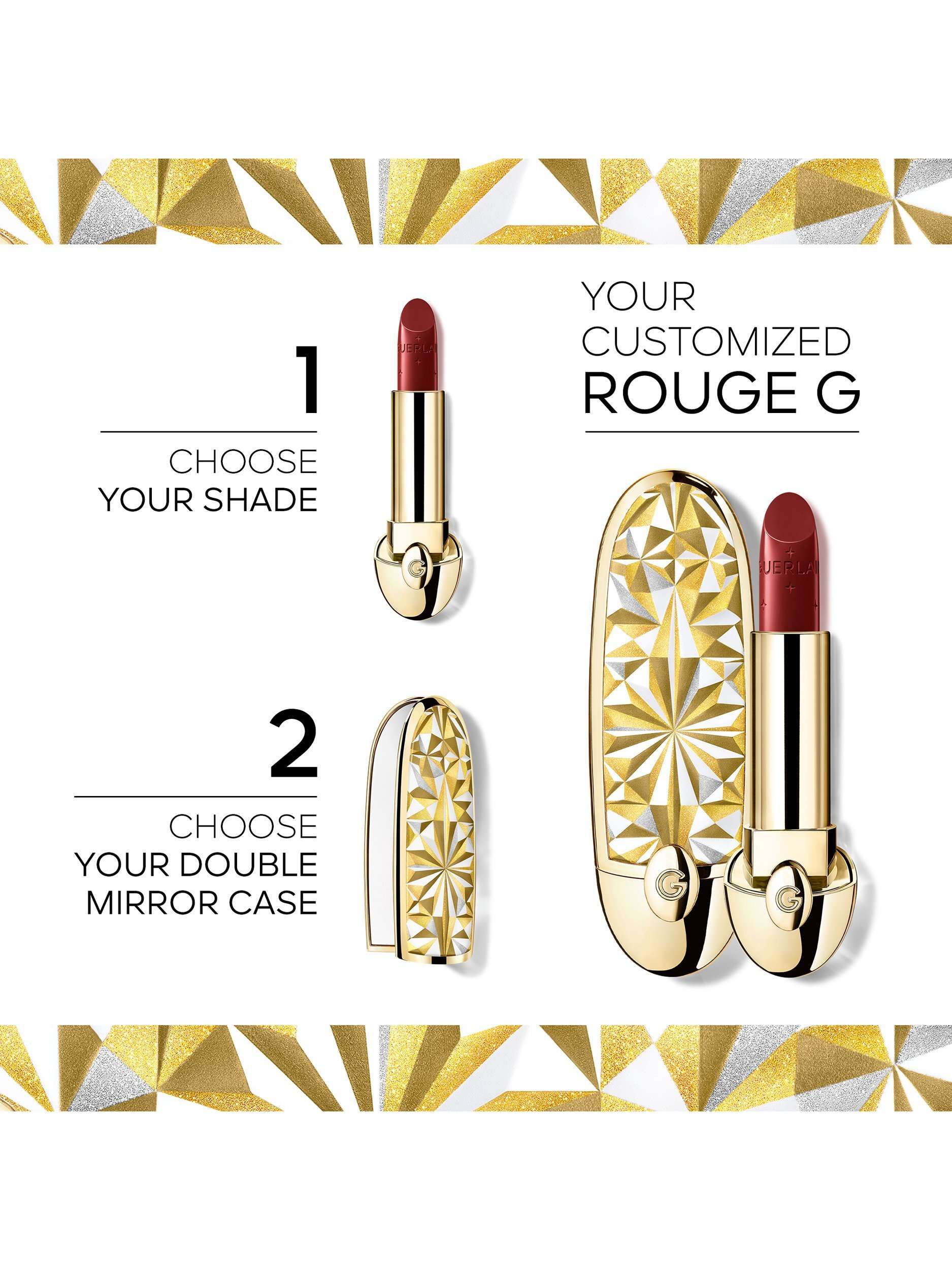 Rouge G The Refill The Customisable Ultra-Care Lipstick Satin Holiday Limited Edition, 877 Le Rouge Étoile