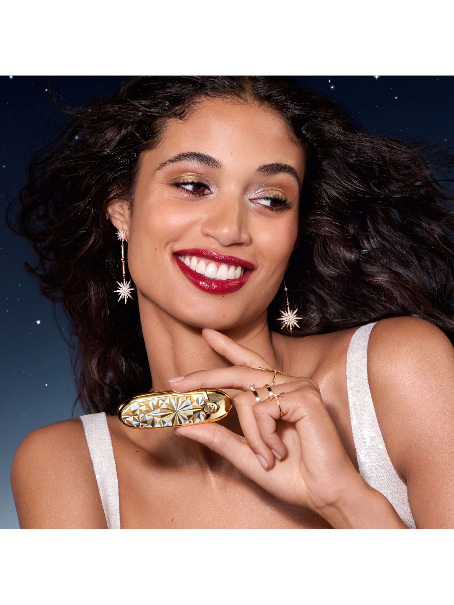 Rouge G The Refill The Customisable Ultra-Care Lipstick Satin Holiday Limited Edition, 877 Le Rouge Étoile