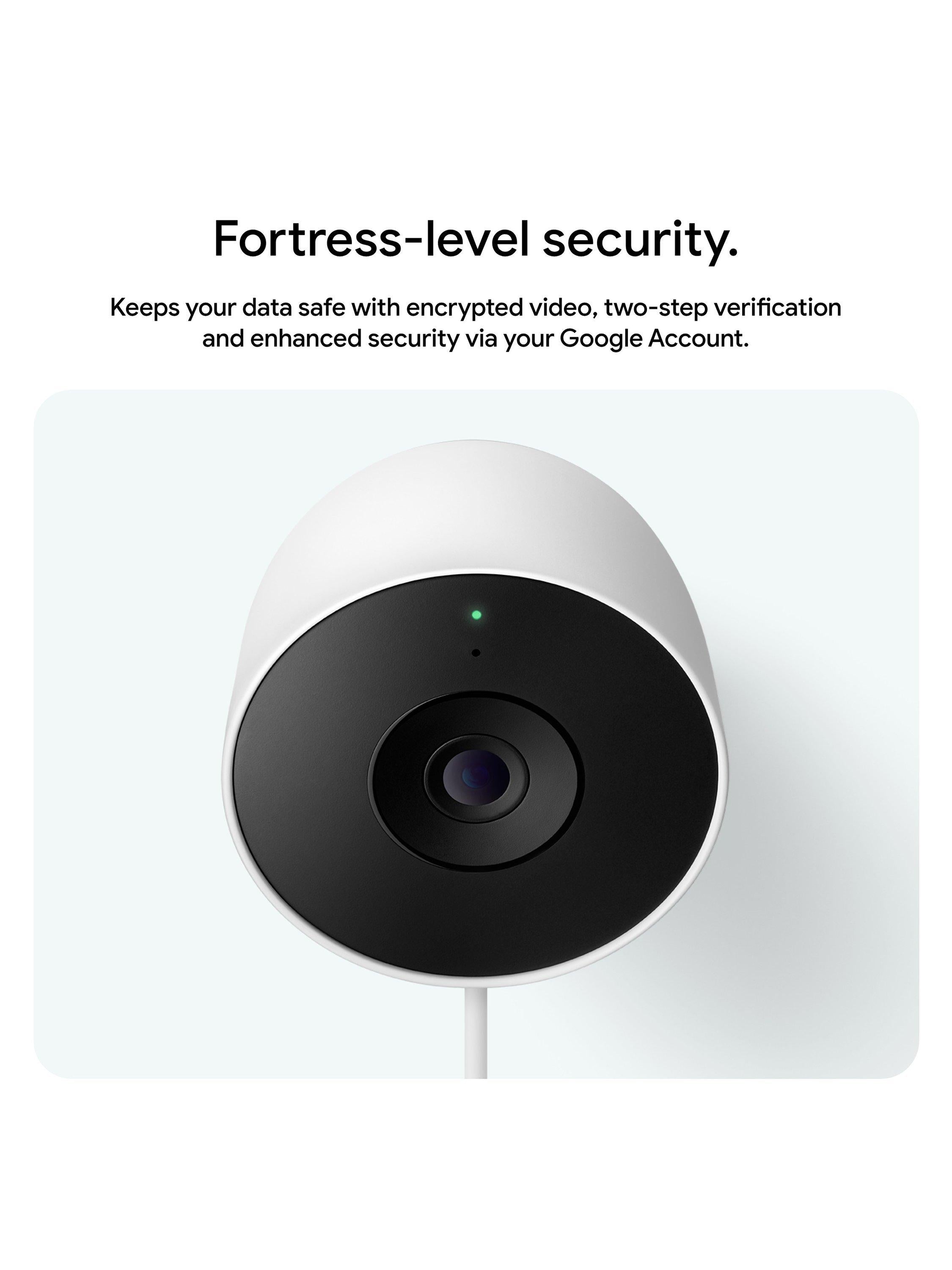Nest Cam Outdoor Security Camera, Wired, Snow