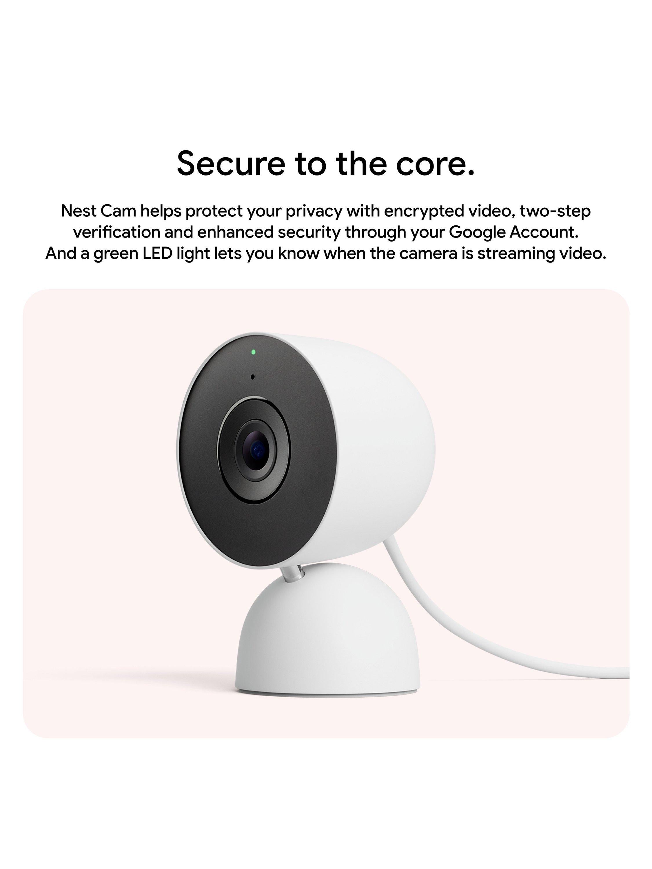 Nest Cam Indoor Security Camera, Wired, Snow