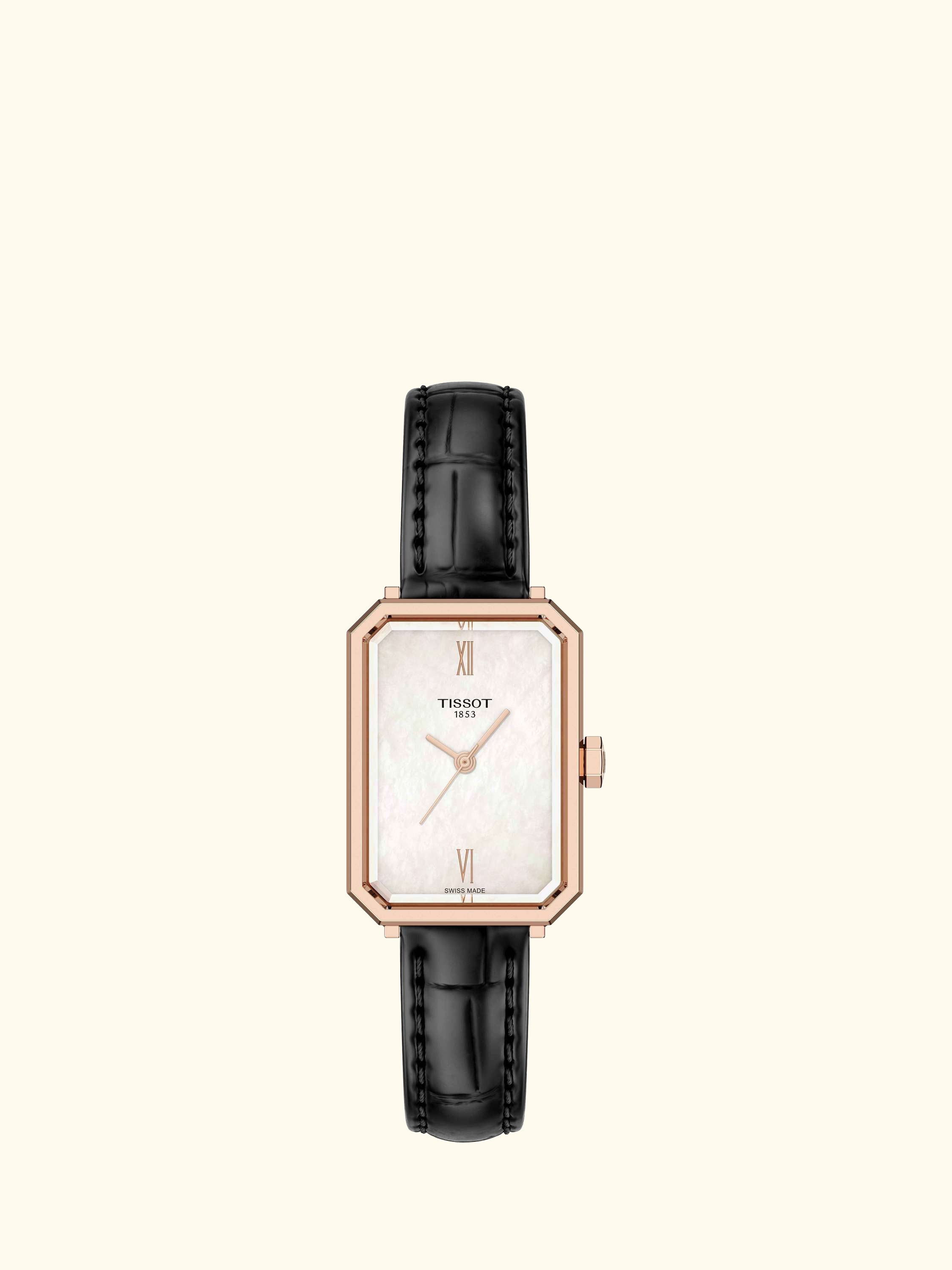 T1601103611300 Women's SRV Leather Strap Watch, Rose Gold