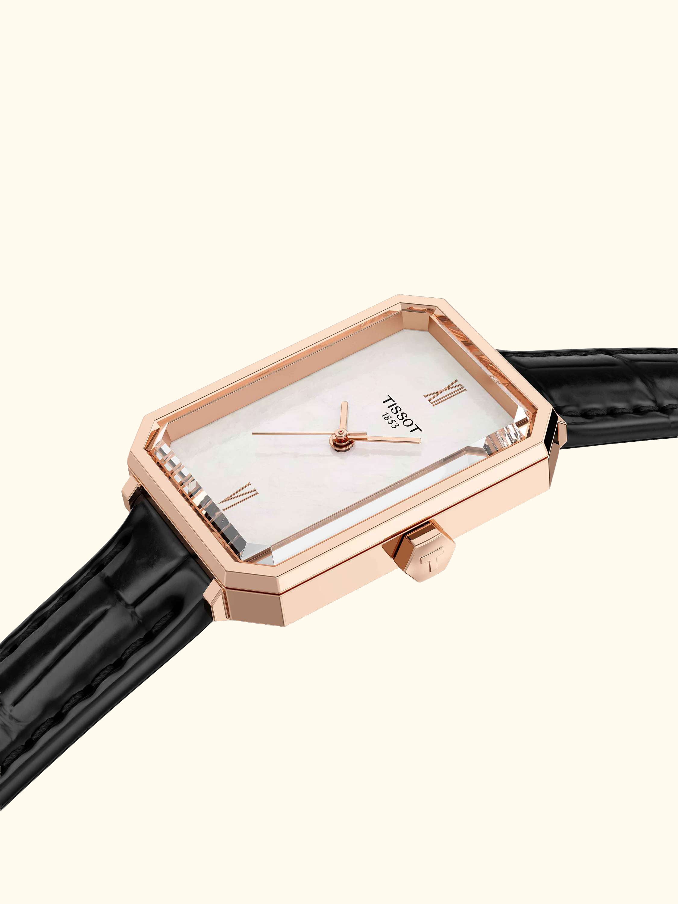 T1601103611300 Women's SRV Leather Strap Watch, Rose Gold