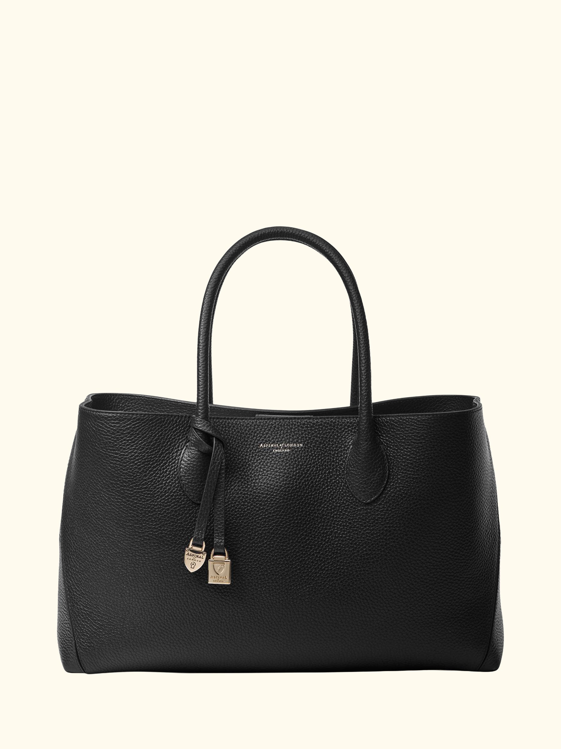 Leather Tote Bag, Black