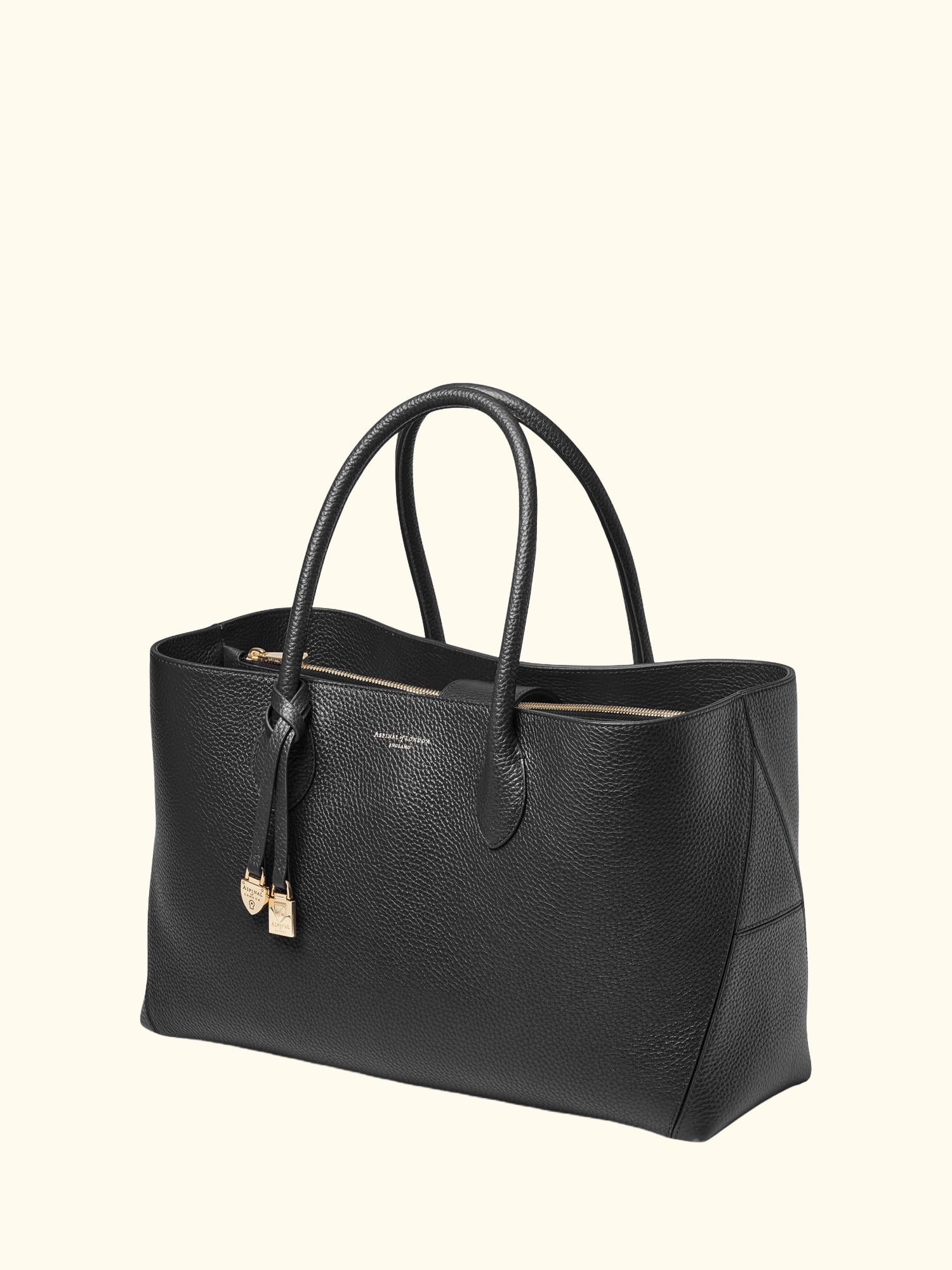 Leather Tote Bag, Black