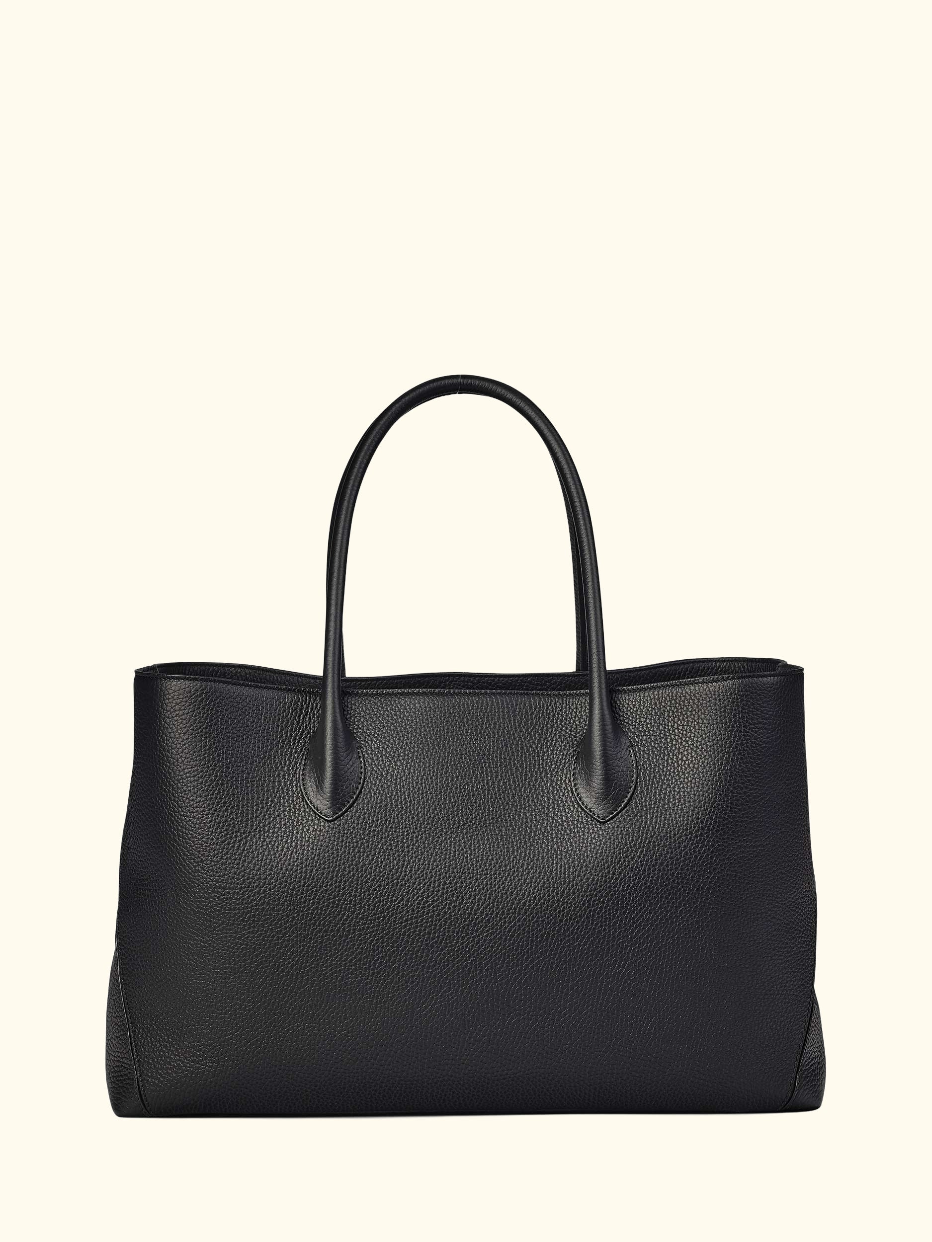 Leather Tote Bag, Black
