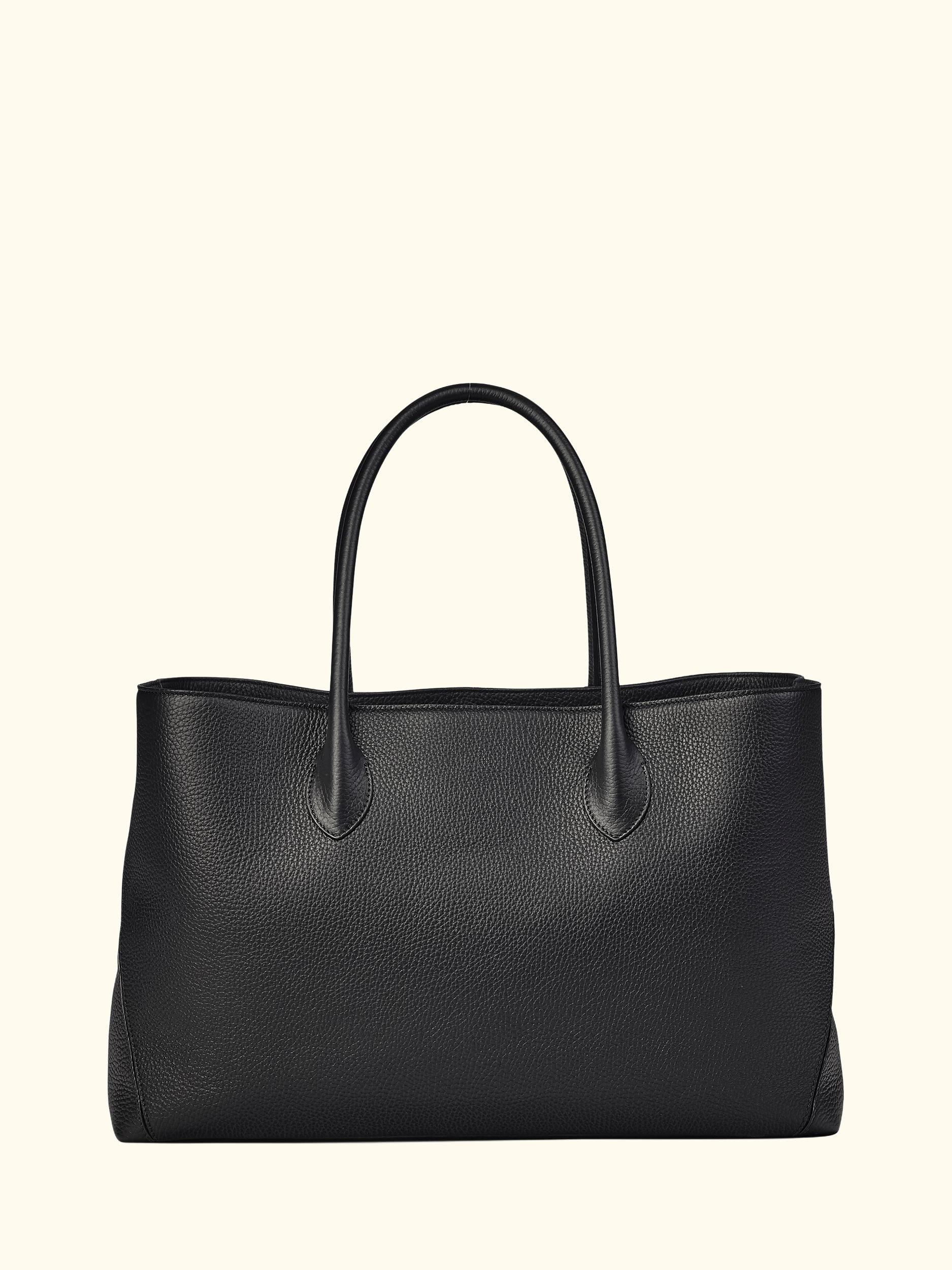 Leather Tote Bag, Black