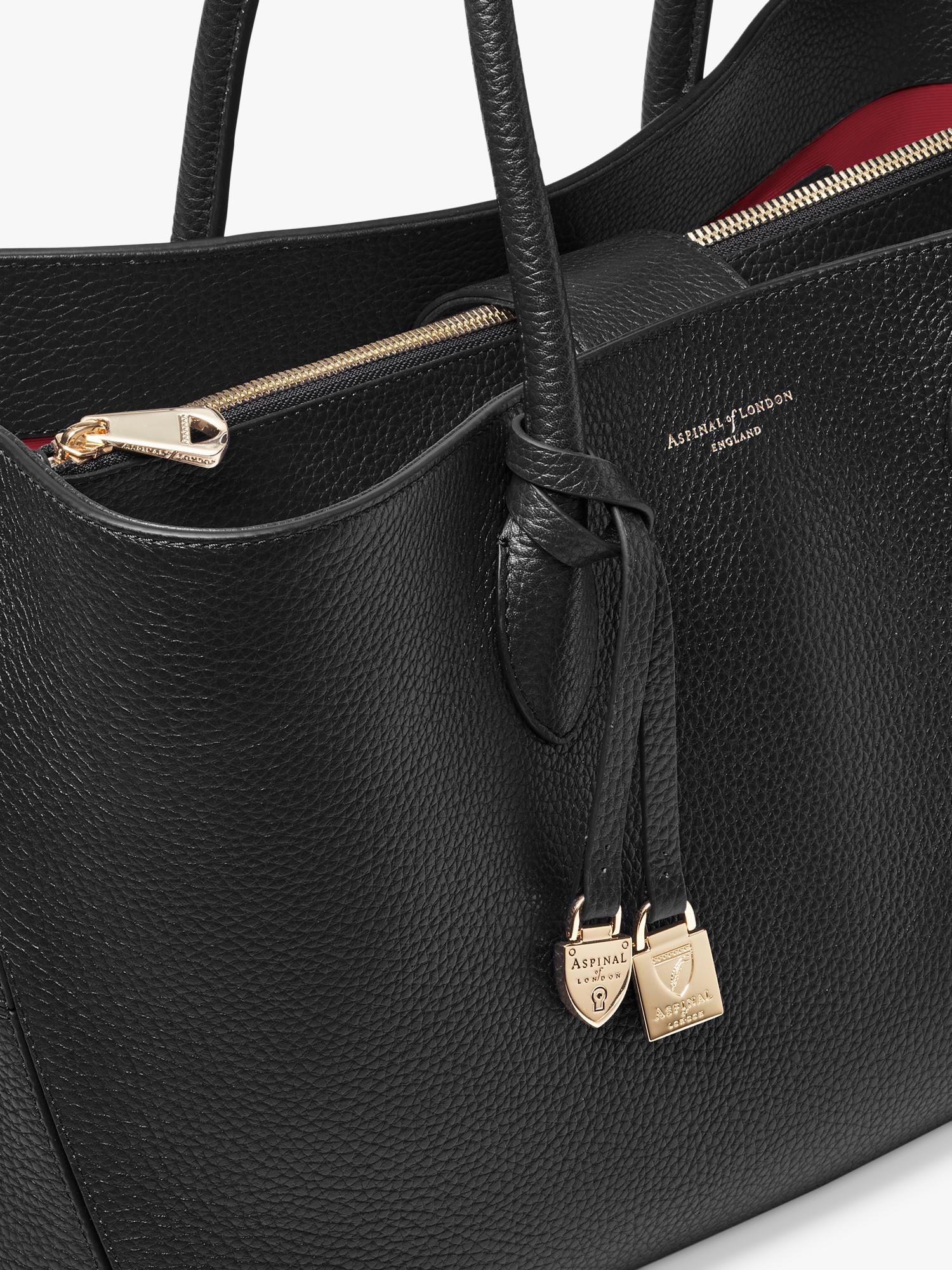 Leather Tote Bag, Black