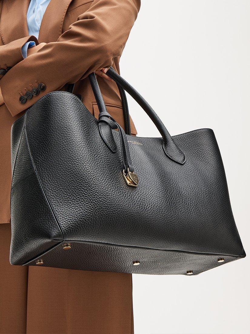 Leather Tote Bag, Black