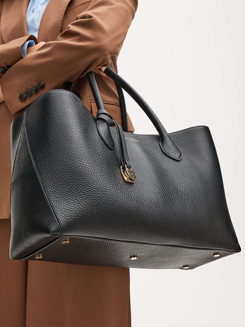 Leather Tote Bag, Black