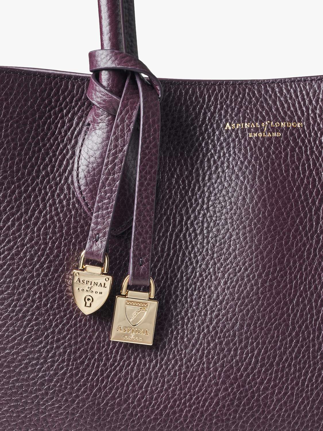 Leather Tote Bag, Fig