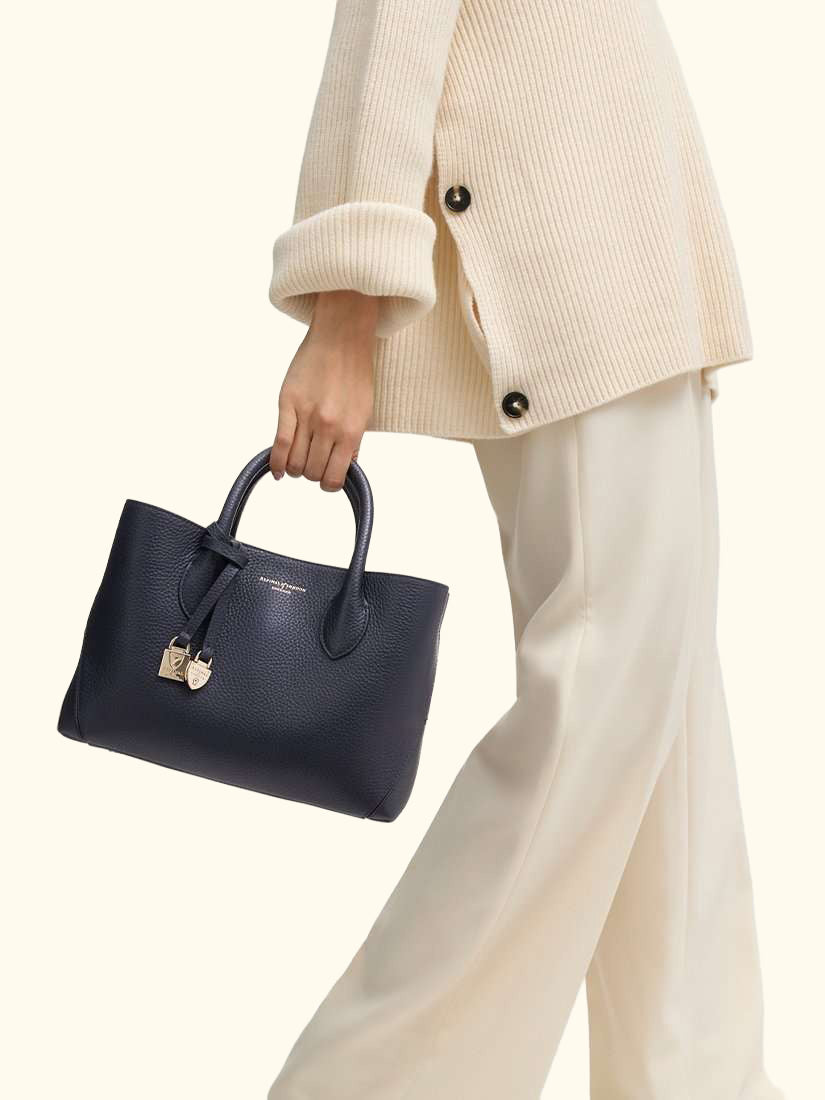 Midi London Leather Tote Bag