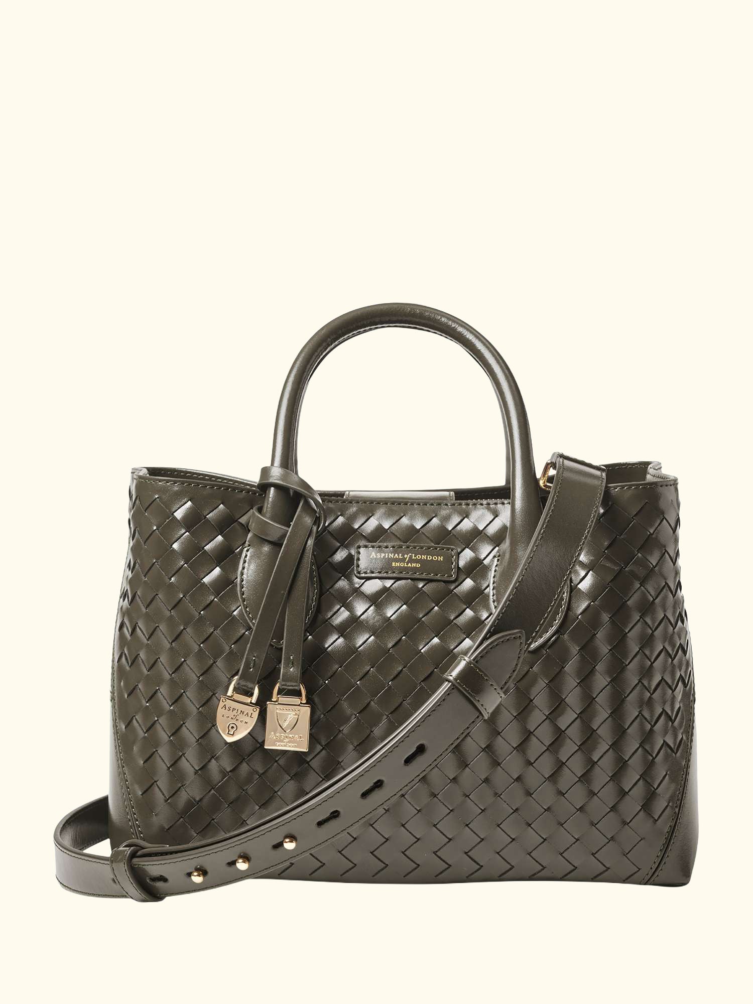 Leather Midi Tote Bag