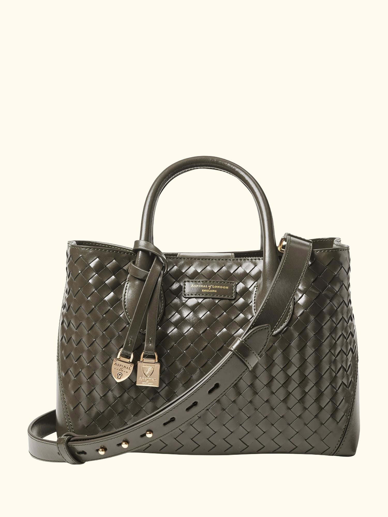 Leather Midi Tote Bag