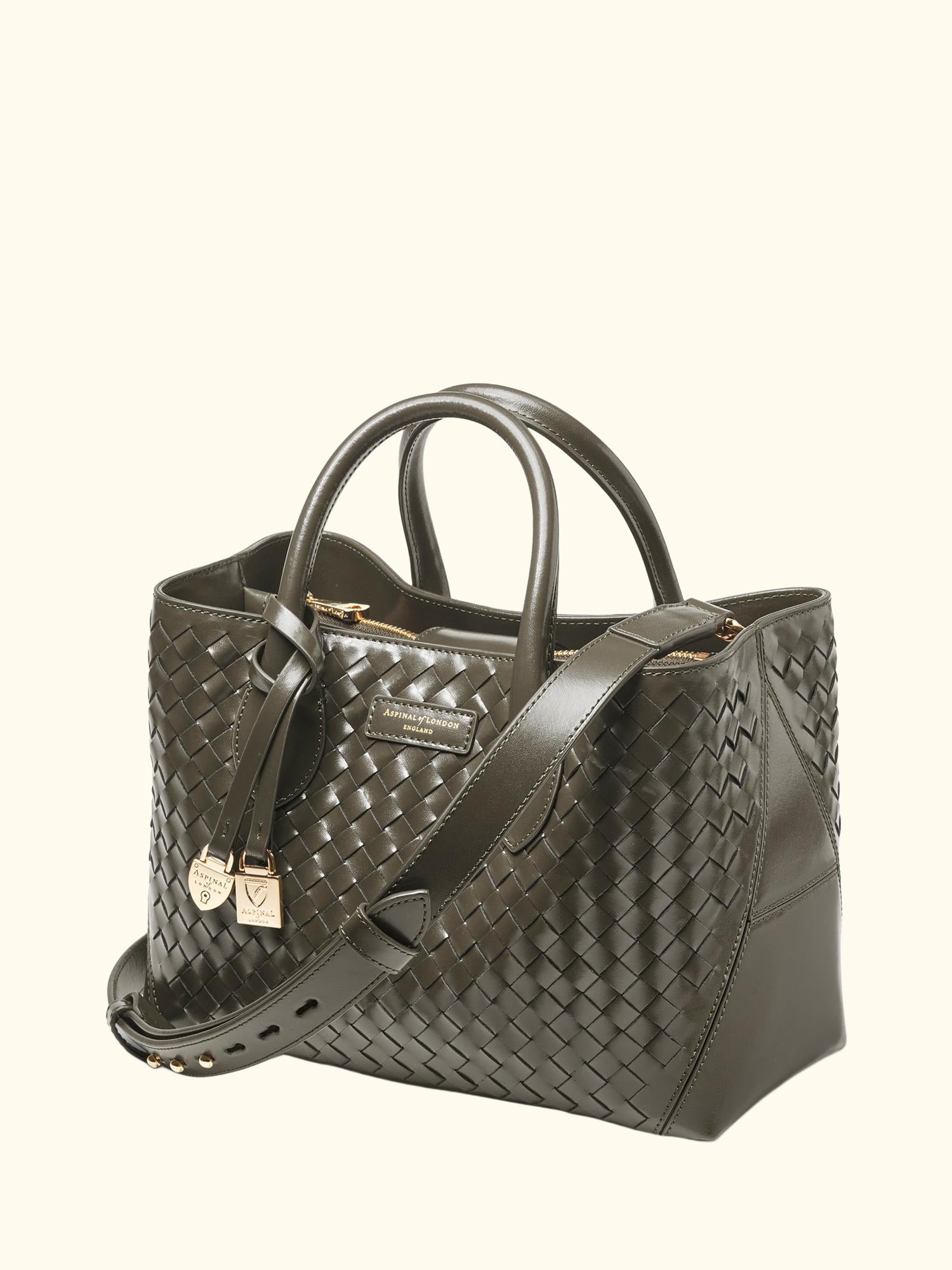 Leather Midi Tote Bag