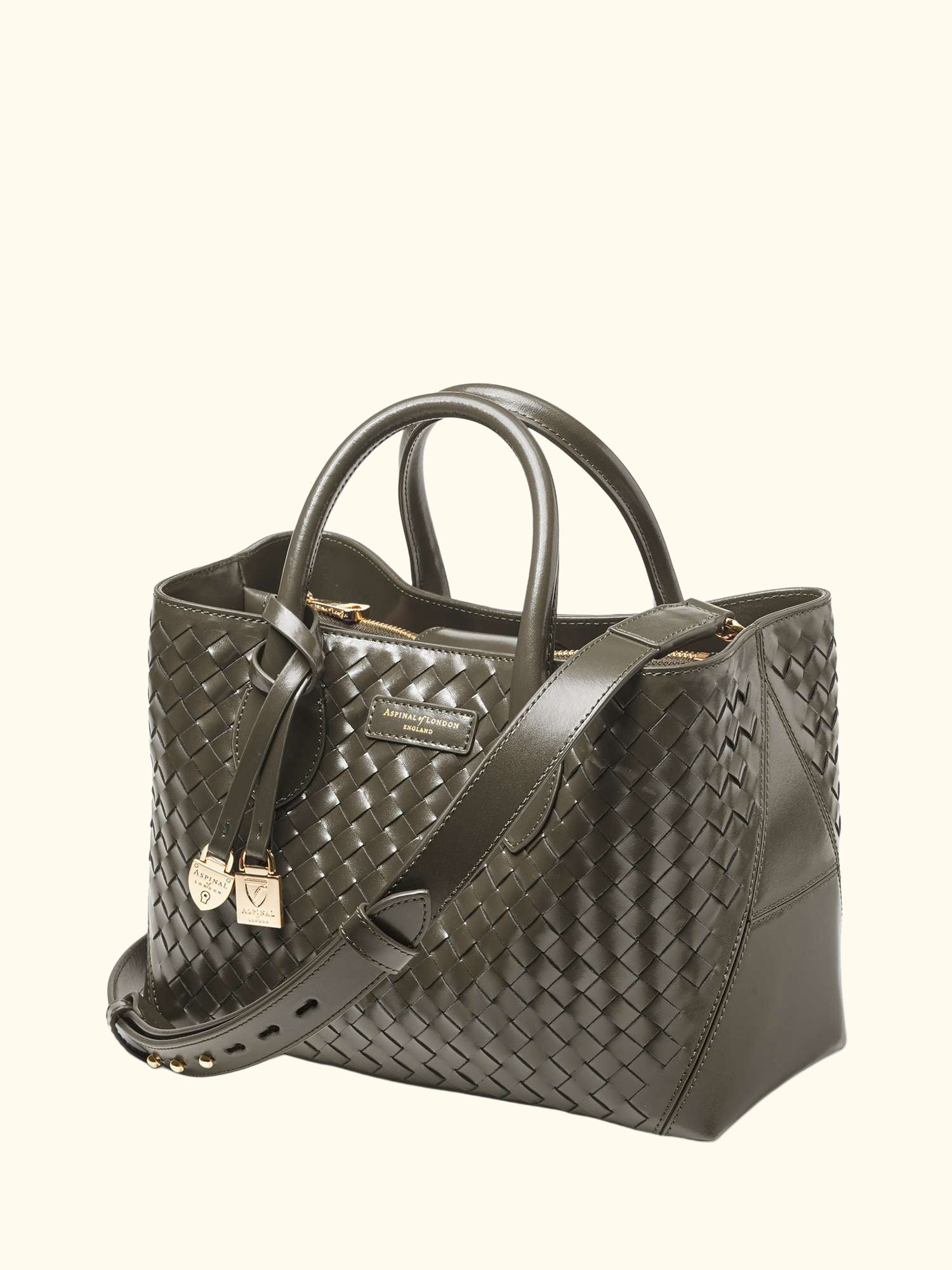 Leather Midi Tote Bag