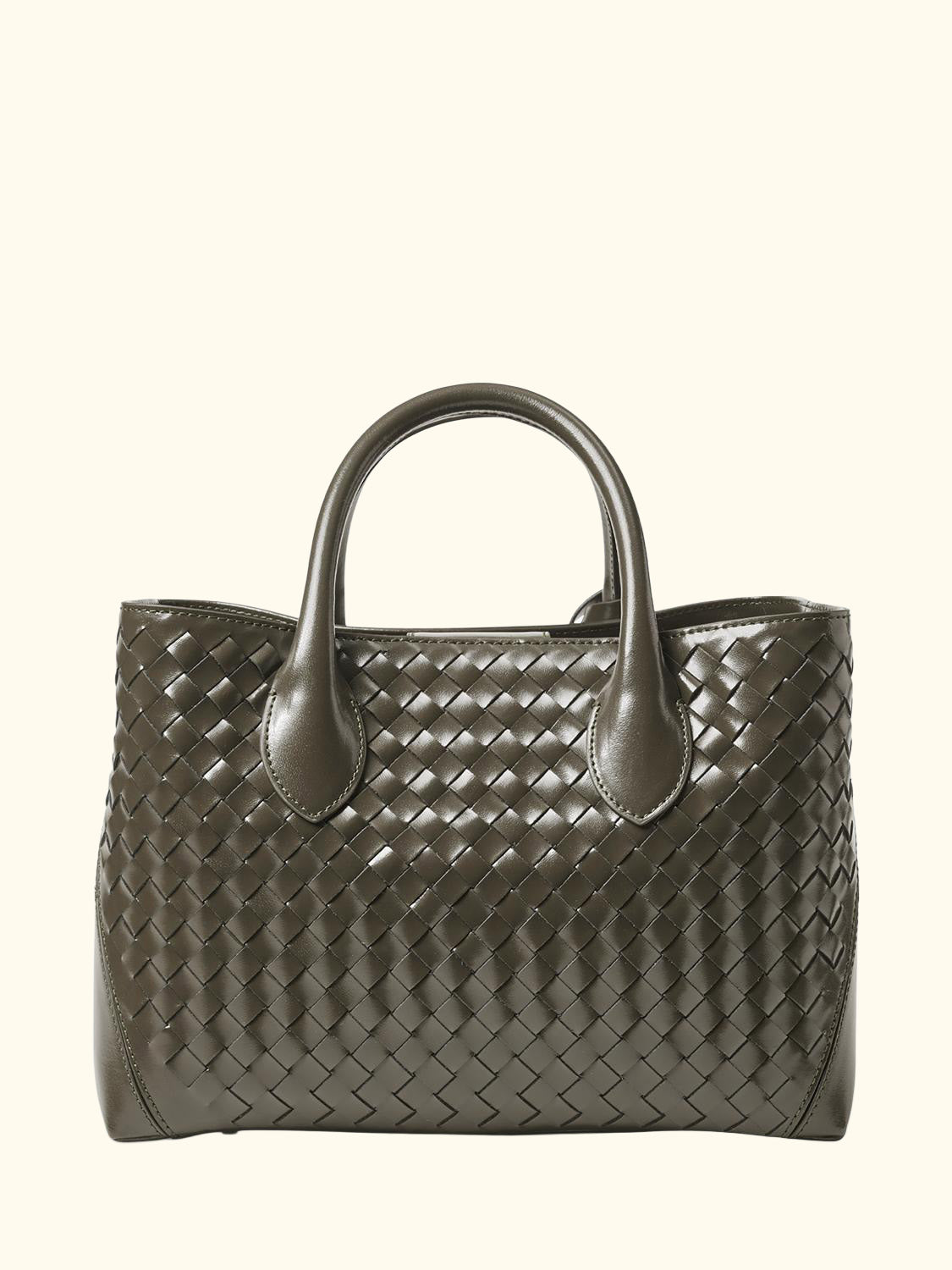 Leather Midi Tote Bag