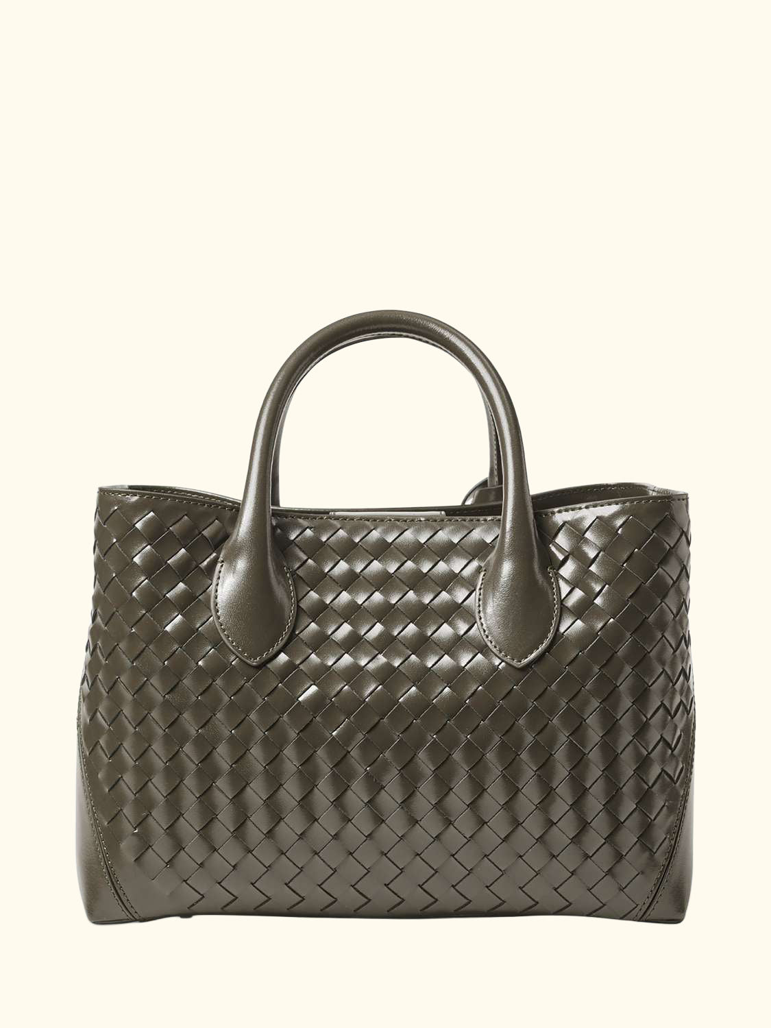 Leather Midi Tote Bag