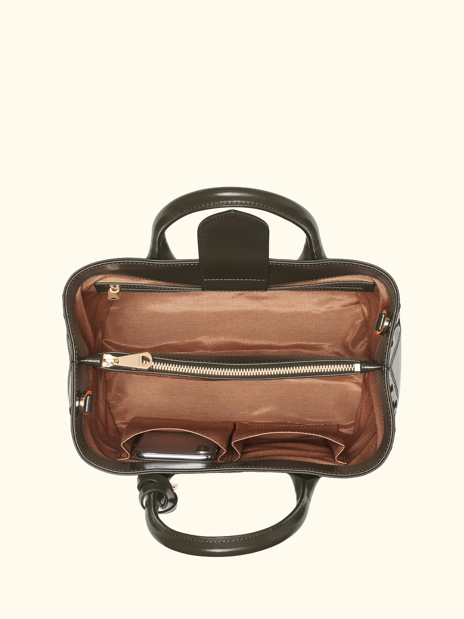 Leather Midi Tote Bag