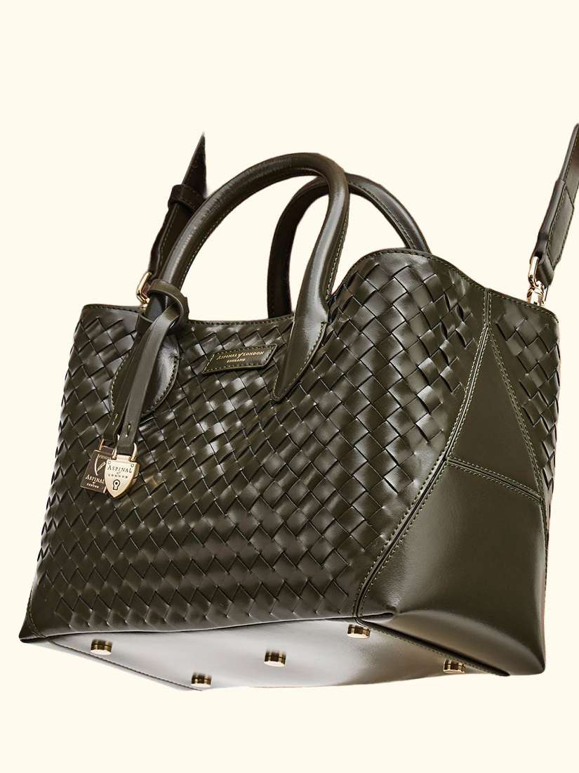 Leather Midi Tote Bag