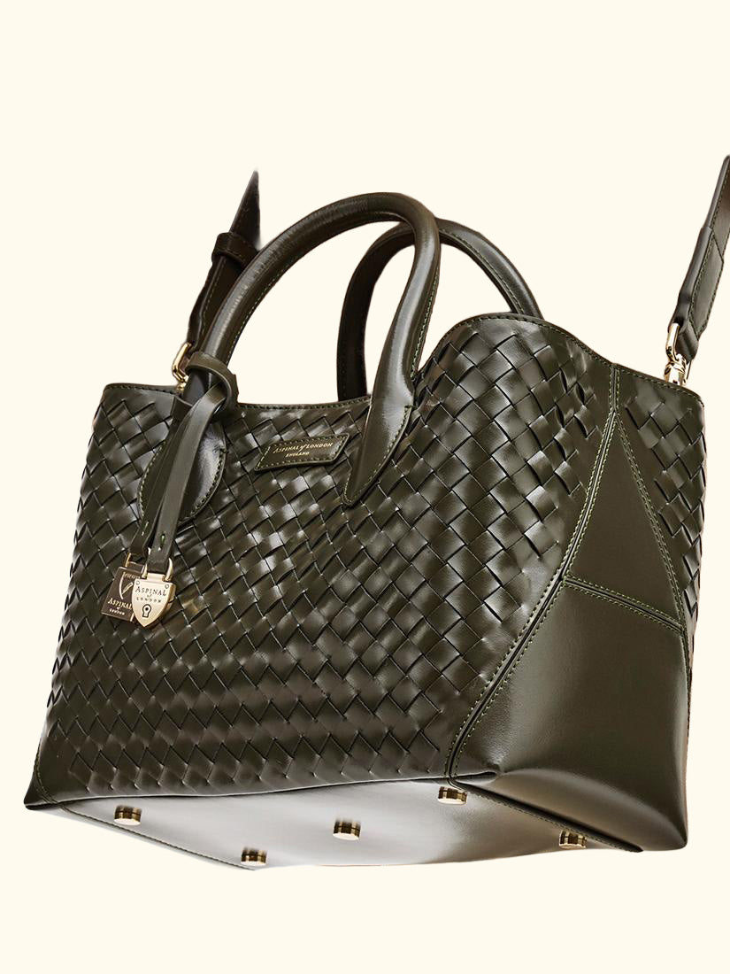 Leather Midi Tote Bag