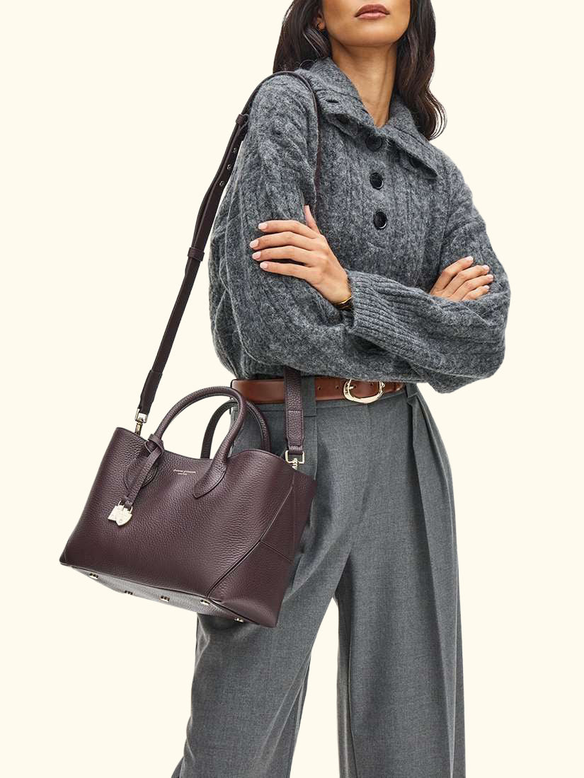 Midi London Leather Tote Bag