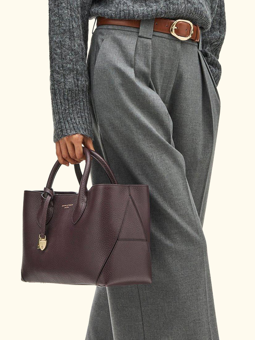 Midi London Leather Tote Bag