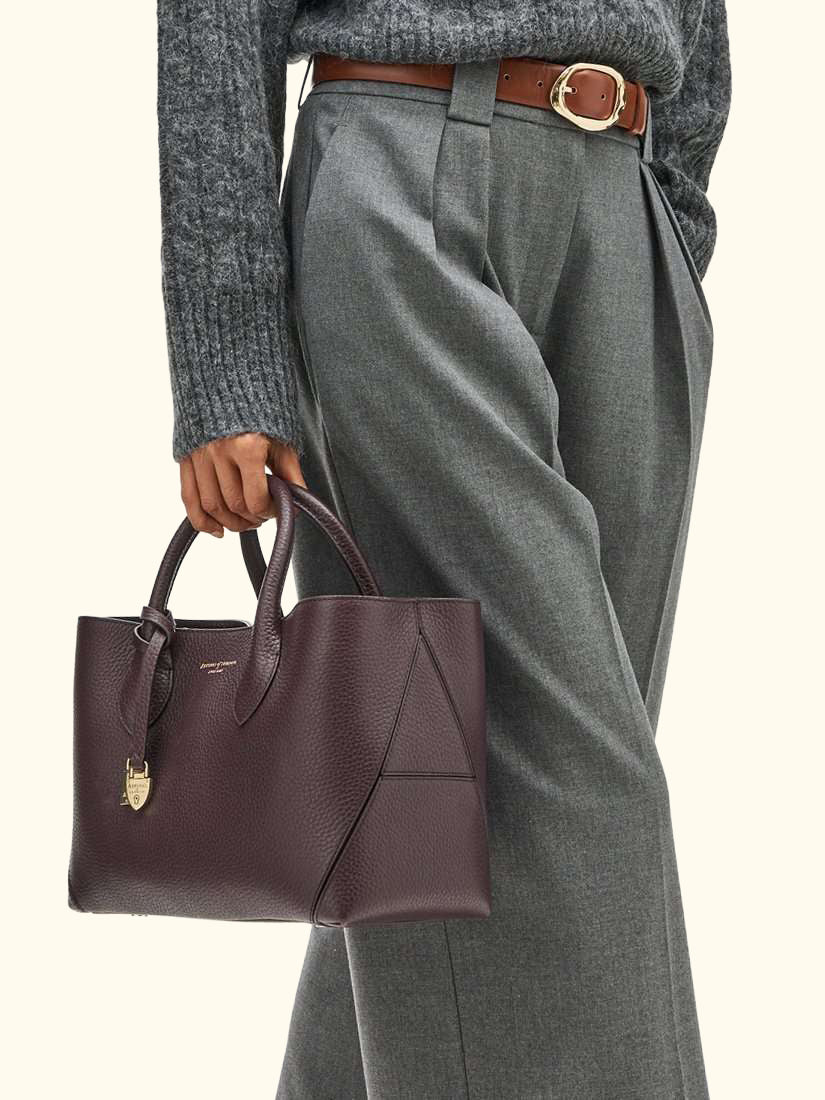 Midi London Leather Tote Bag