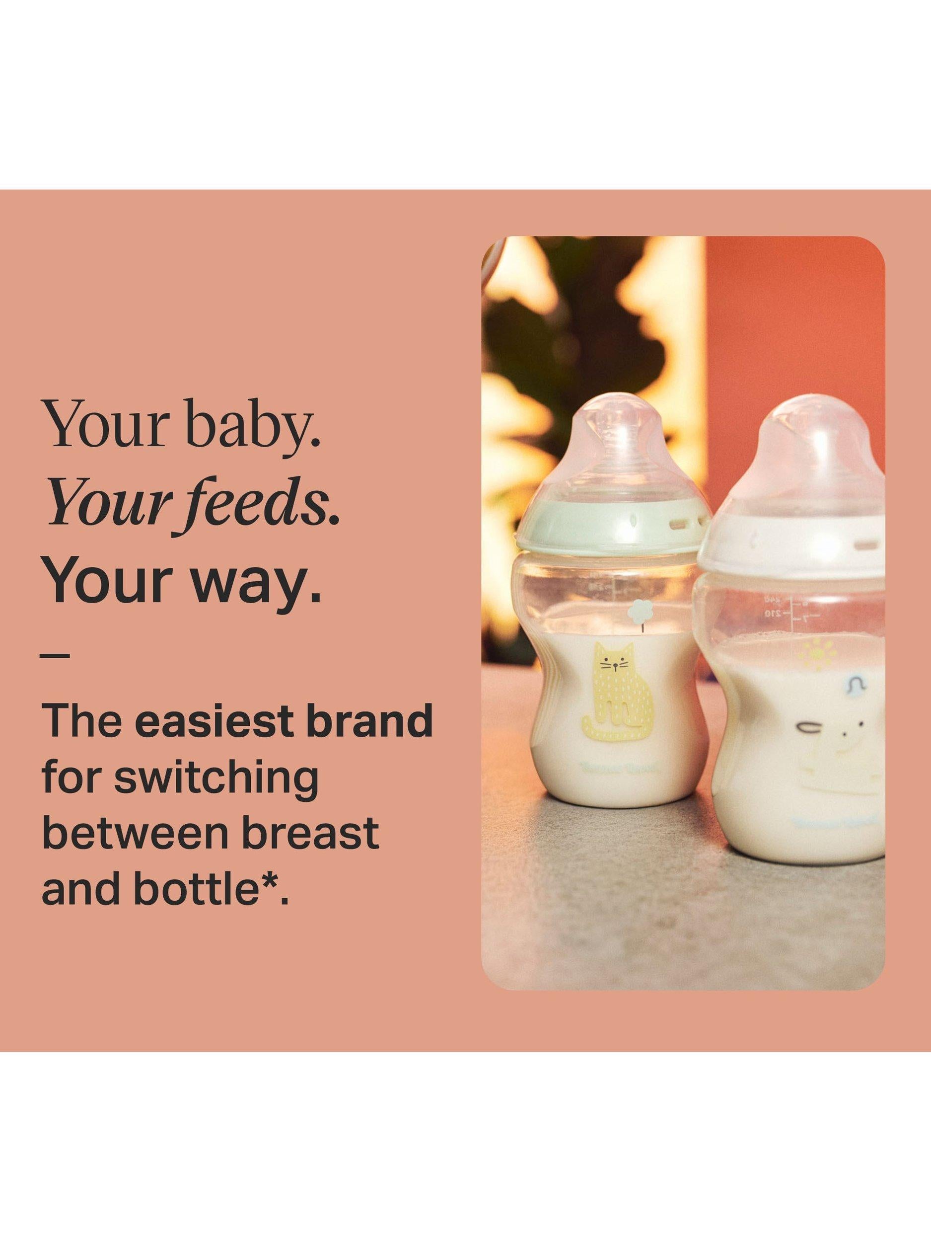 Natural Start Anti-Colic Baby Bottle, Pack of 2, 260ml, Muted