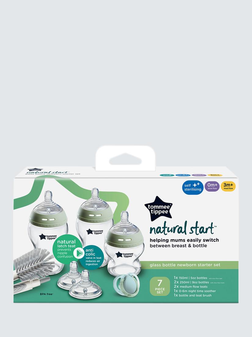 Natural Start Glass Baby Bottle Newborn Starter Kit, Muted