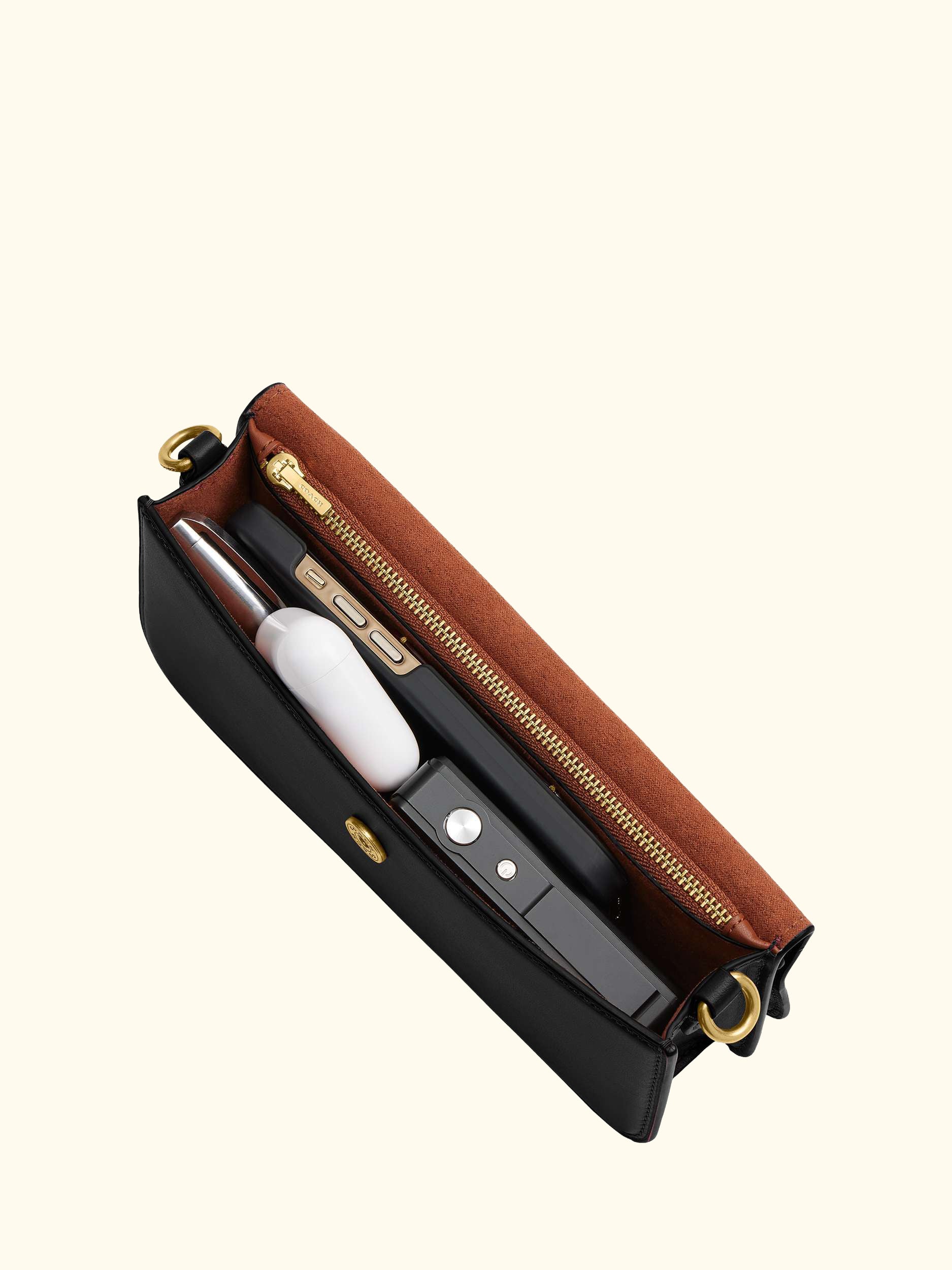 Elora Leather Crossbody Clutch Bag