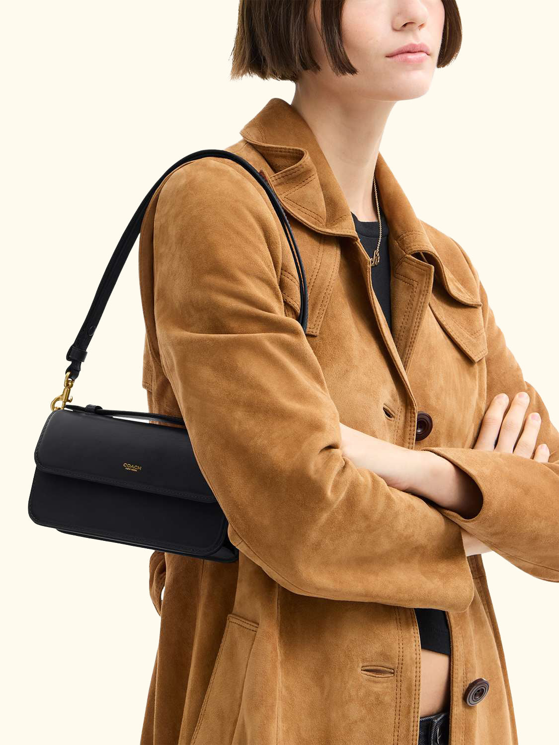 Elora Leather Crossbody Clutch Bag