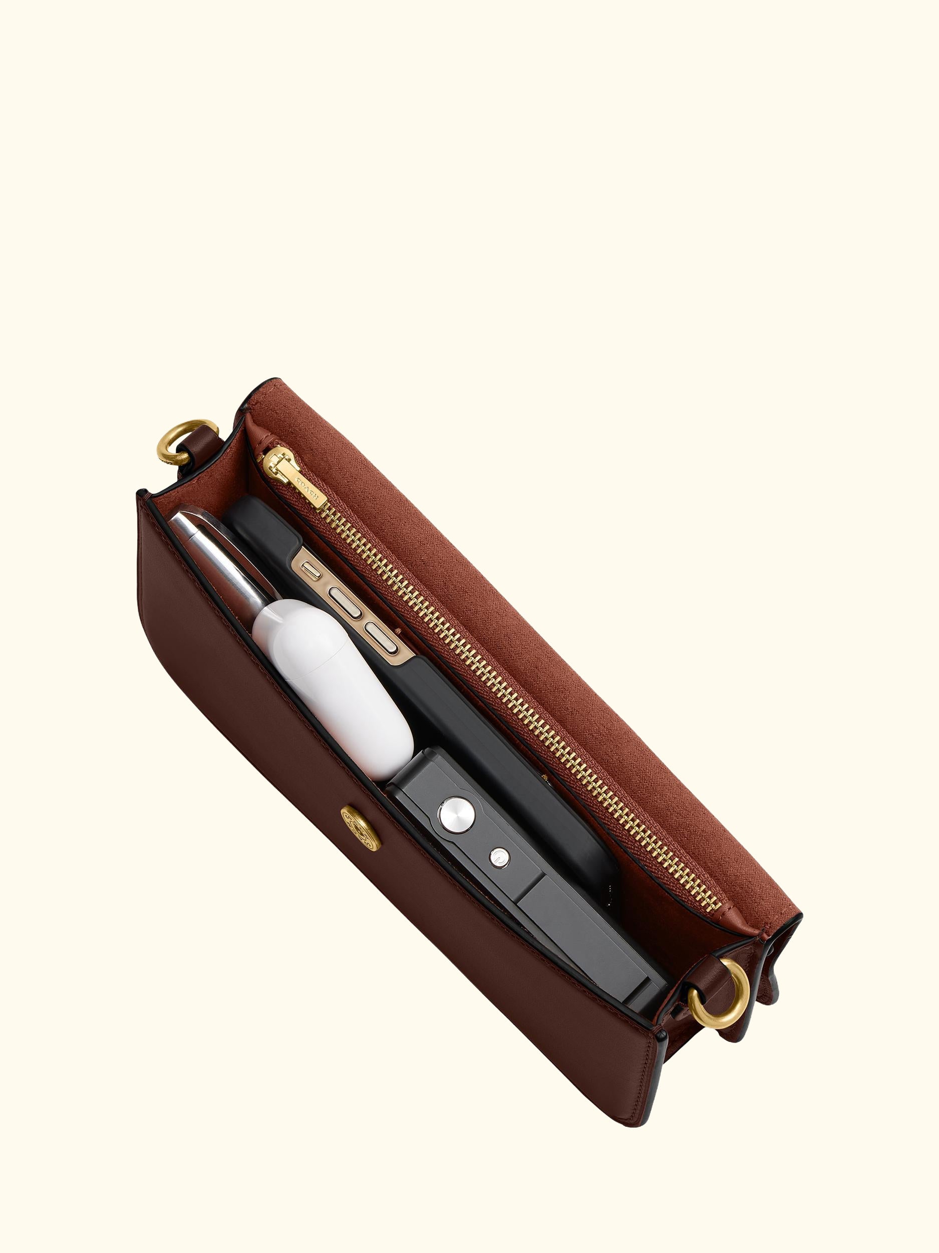 Elora Leather Crossbody Clutch Bag