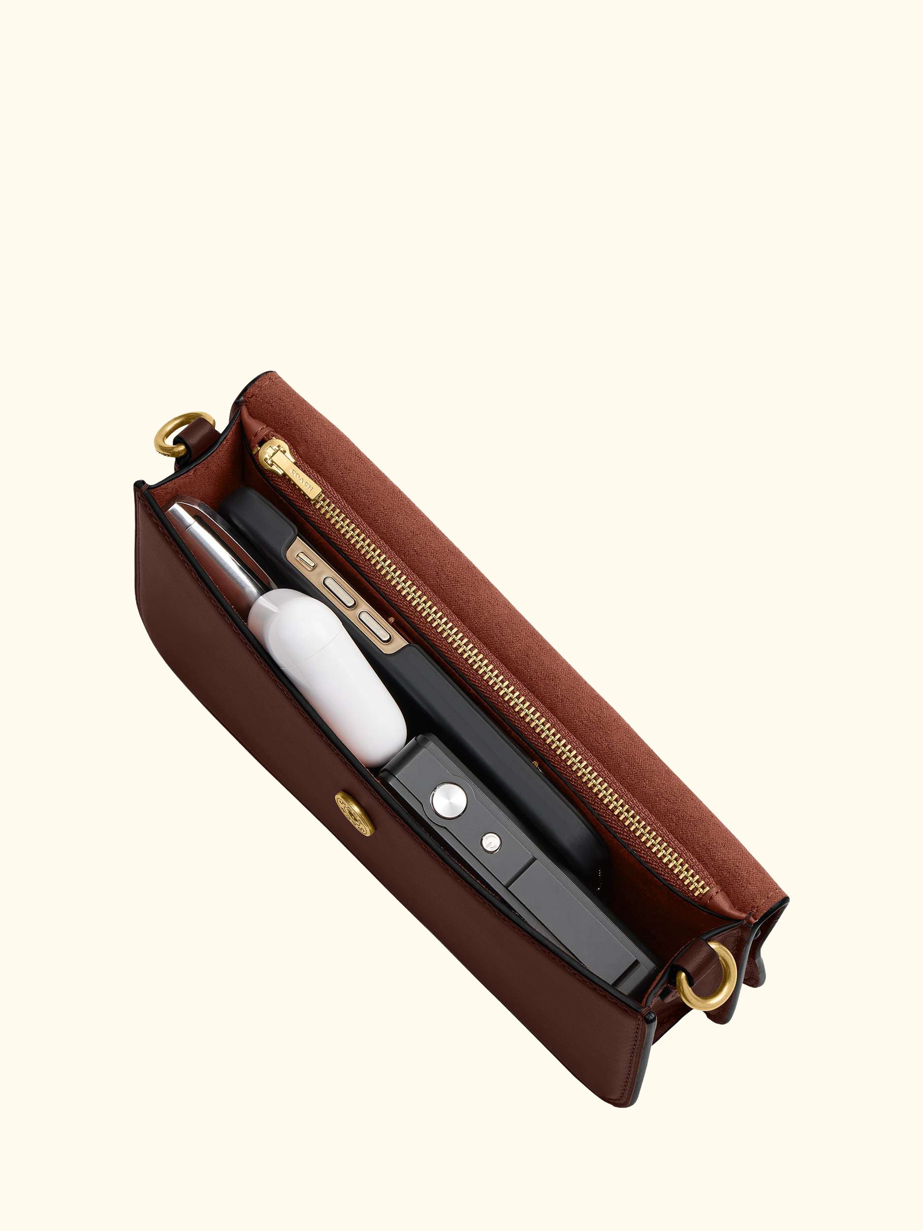 Elora Leather Crossbody Clutch Bag
