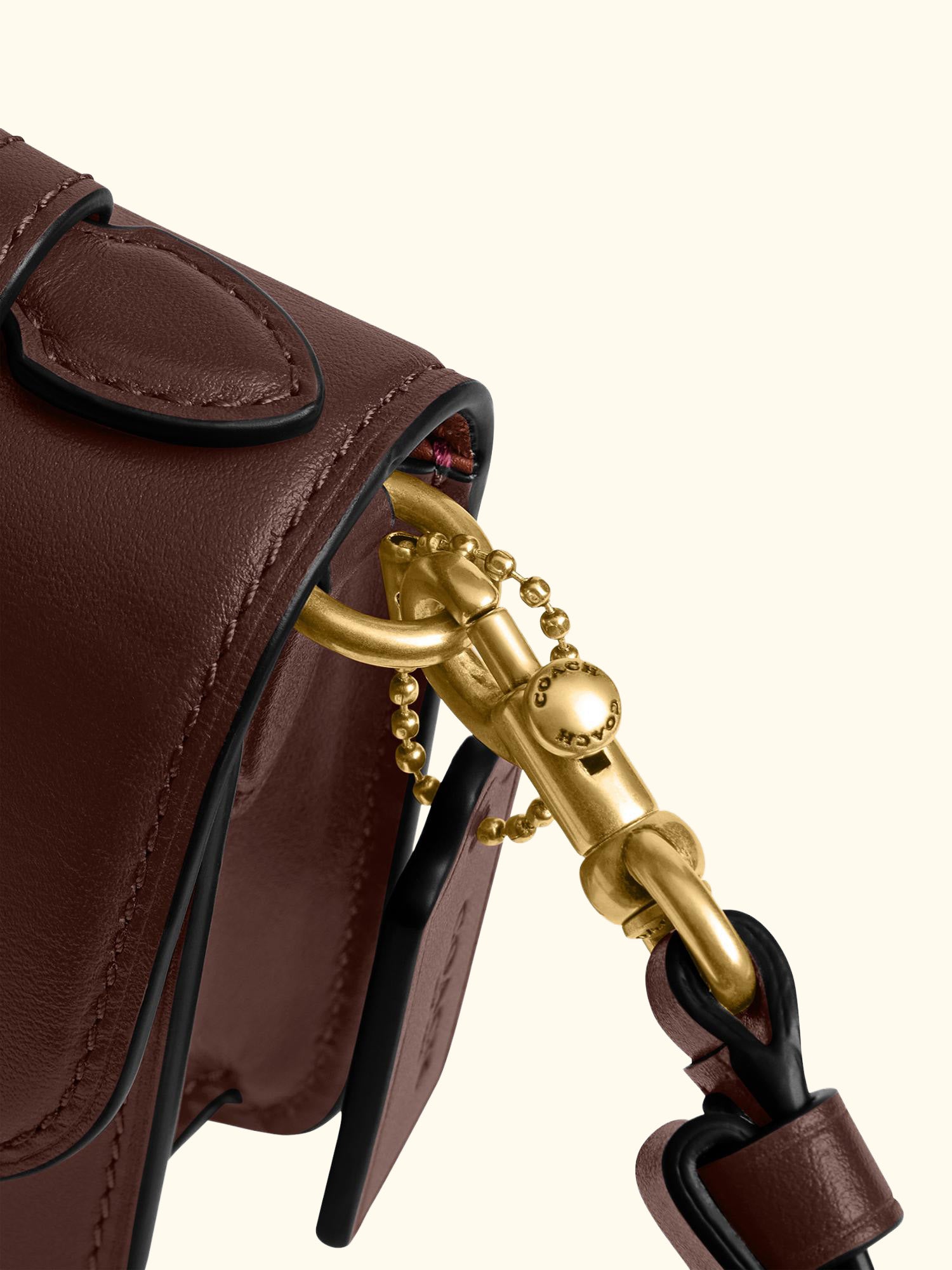 Elora Leather Crossbody Clutch Bag