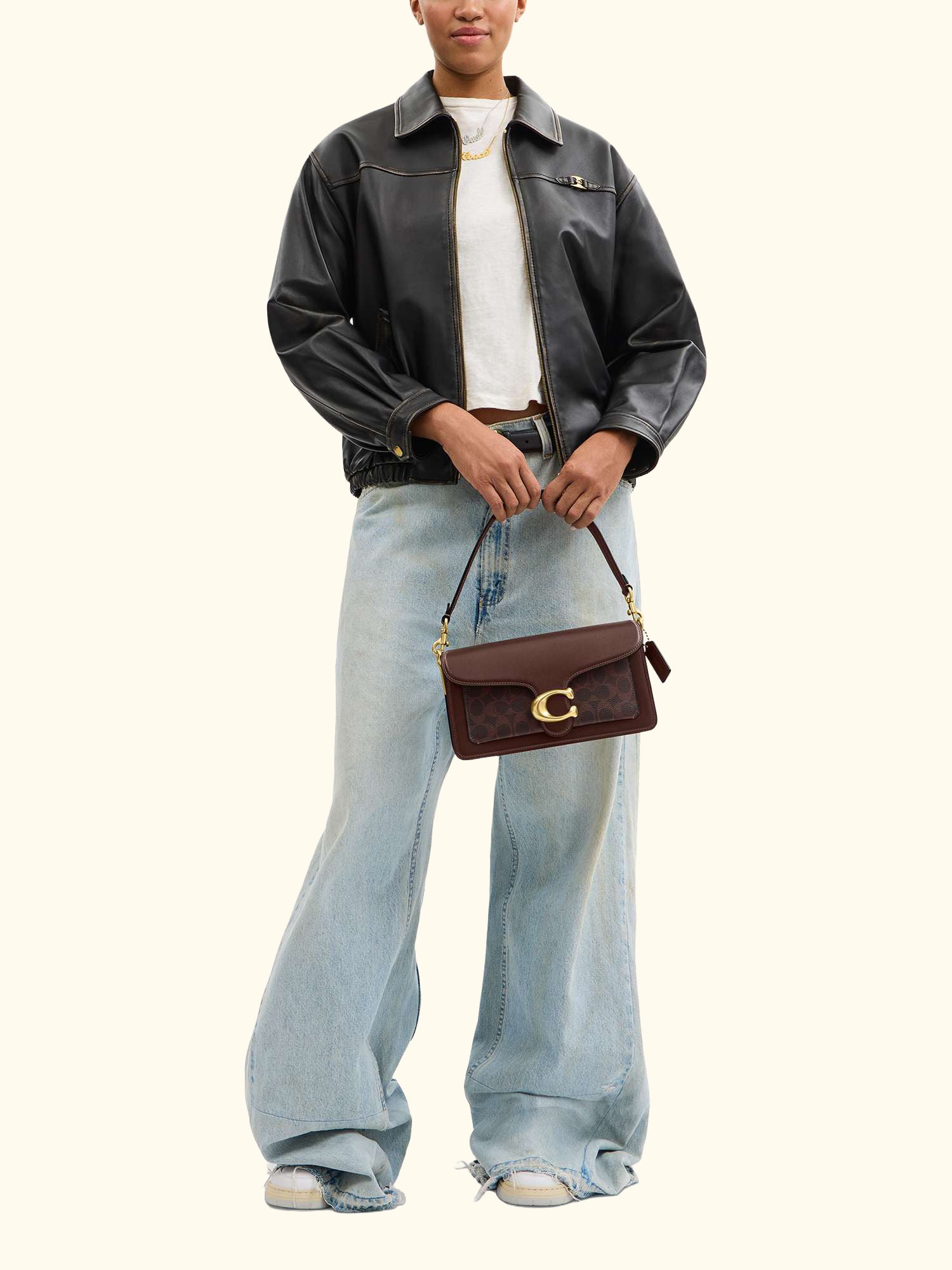 Tabby 26 Leather Shoulder Bag, Signature Maple