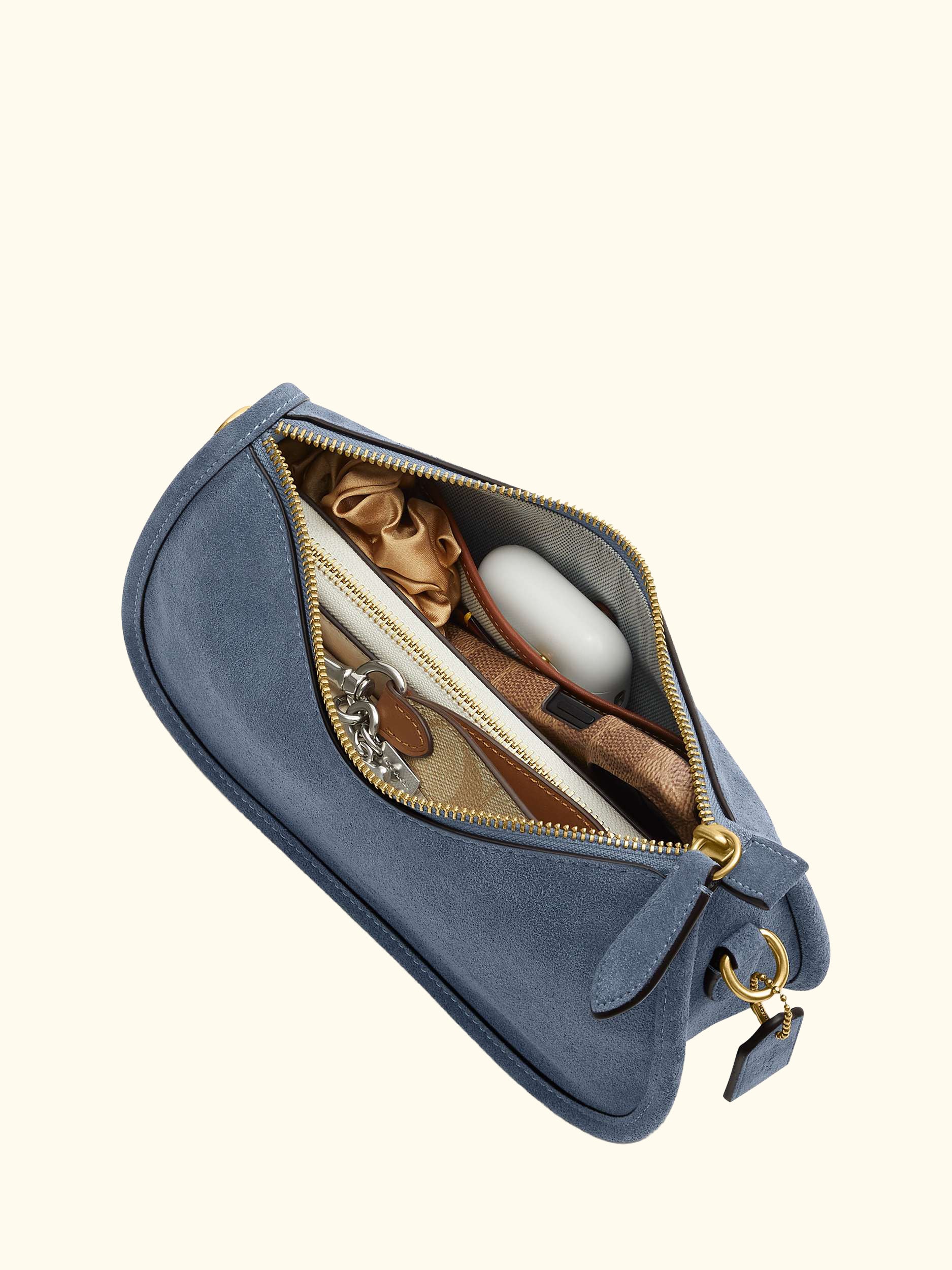Waverly Suede and Leather Crossbody/Shoulder Bag