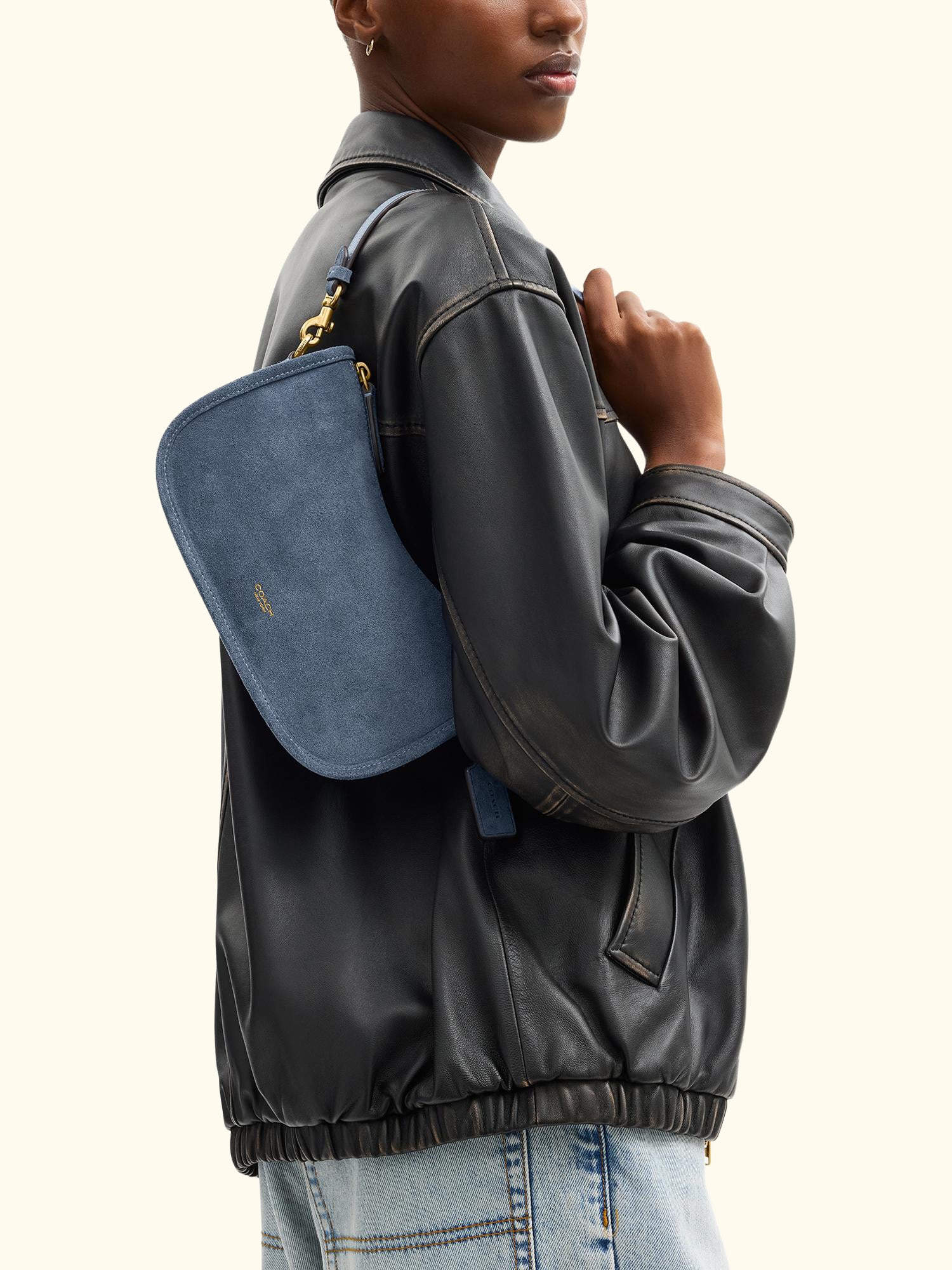 Waverly Suede and Leather Crossbody/Shoulder Bag
