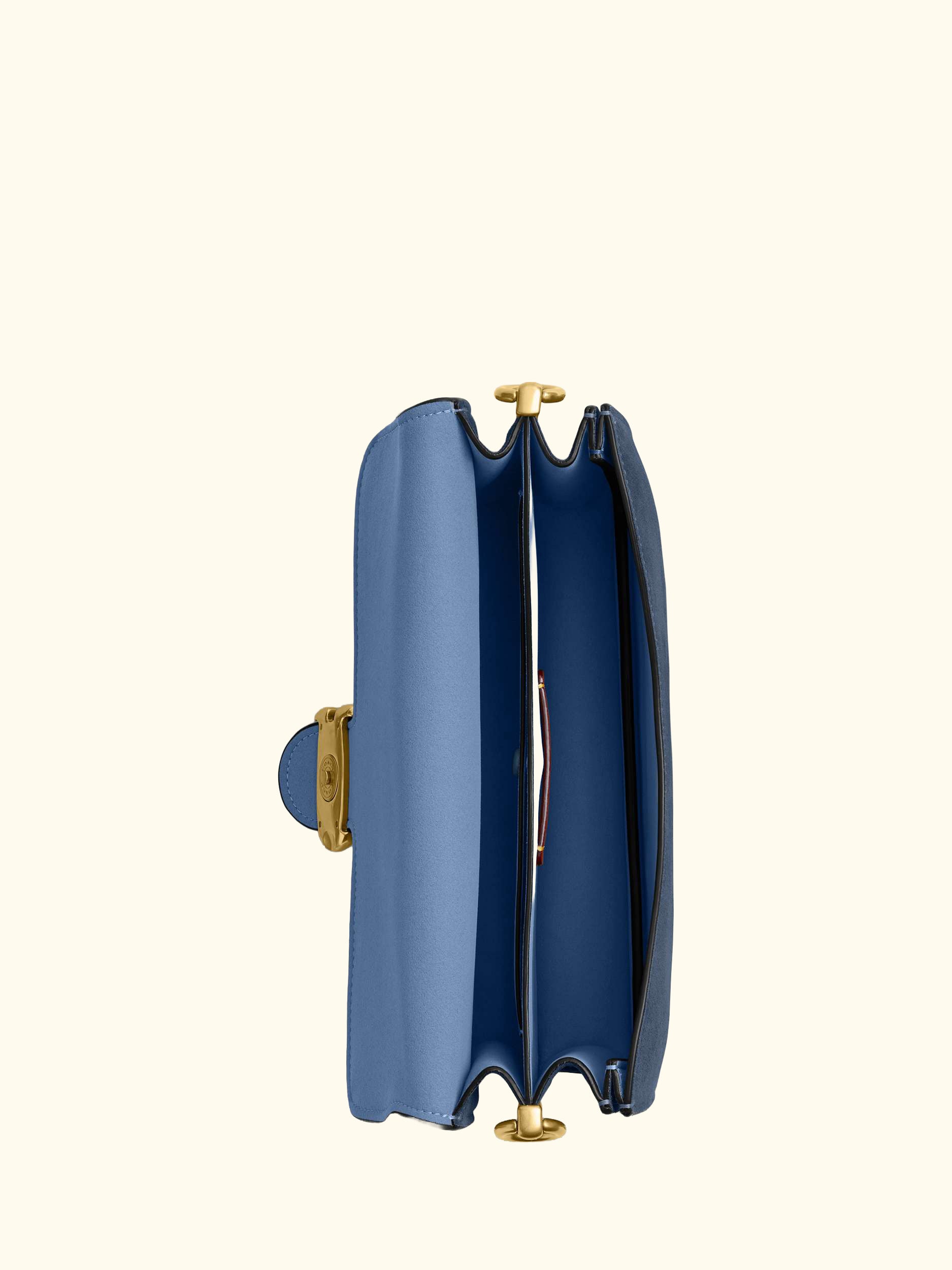 Chain Tabby Suede Shoulder Bag, B4/Light Denim