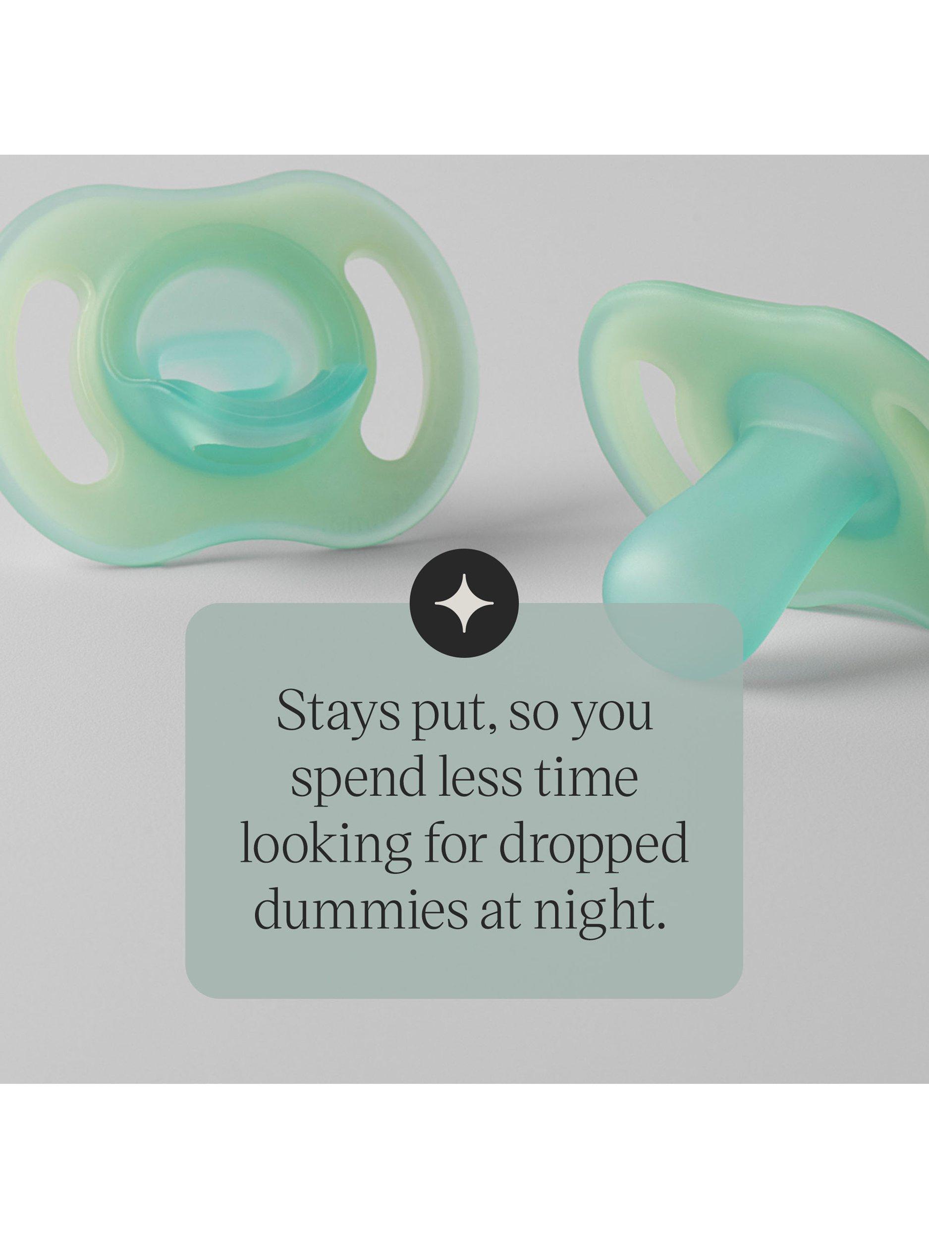 UltraLight NightGlow Soothers, 0-6m, Pack of 2, Multi