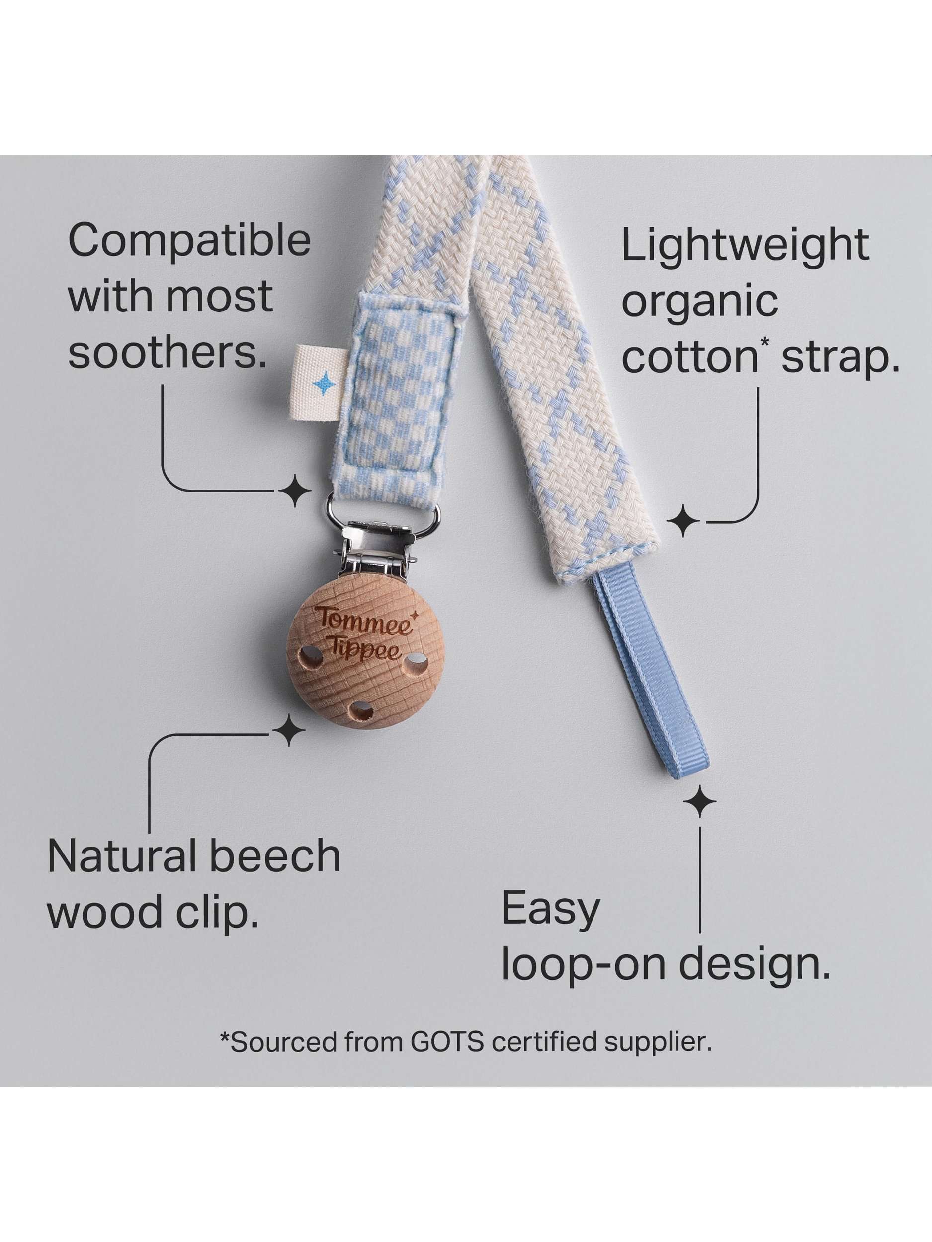 Soother Clip, Pink