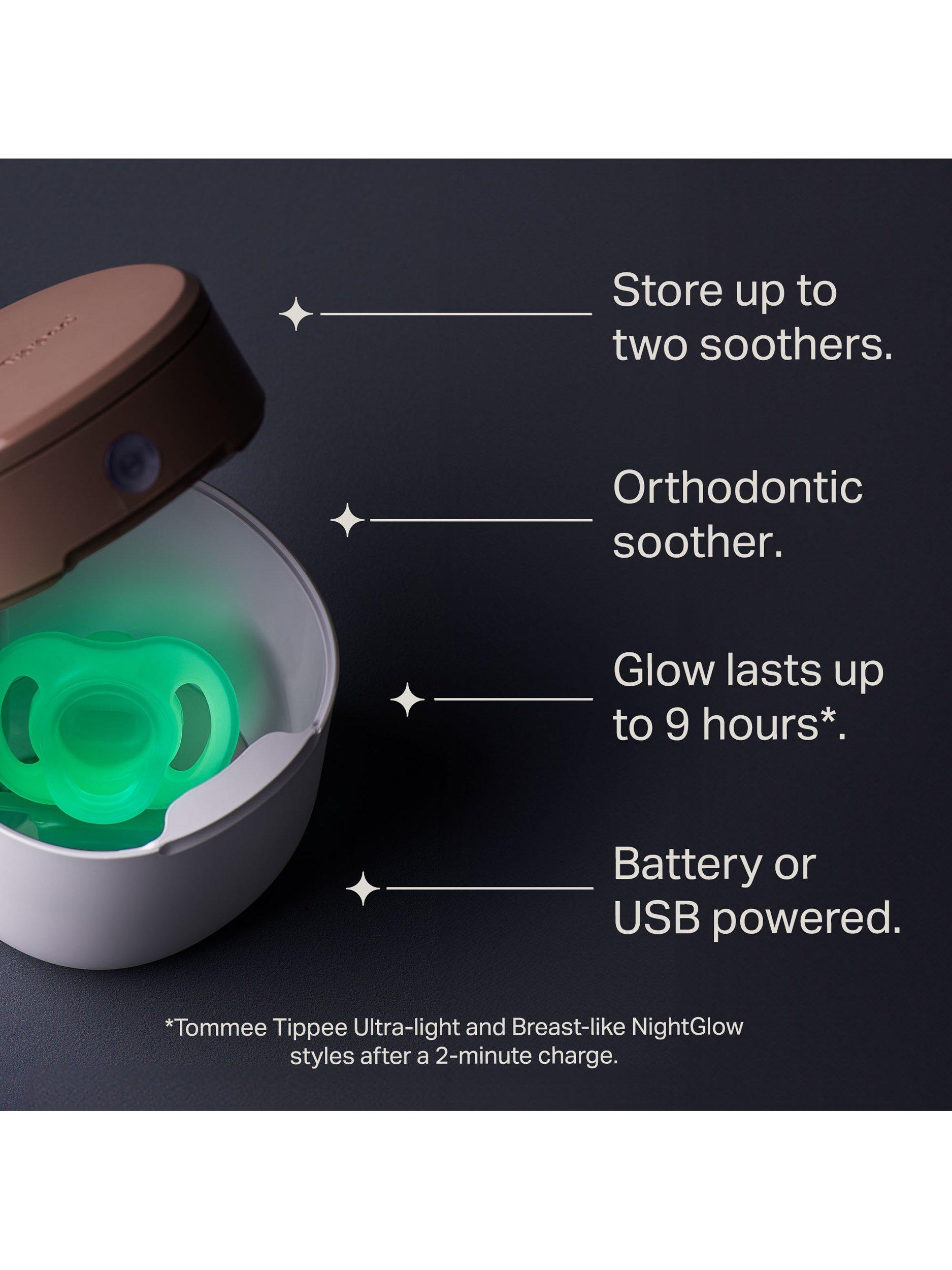 UV Sterilise & Charge NightGlow Pod & UltraLight NightGlow Soother, 0-6m